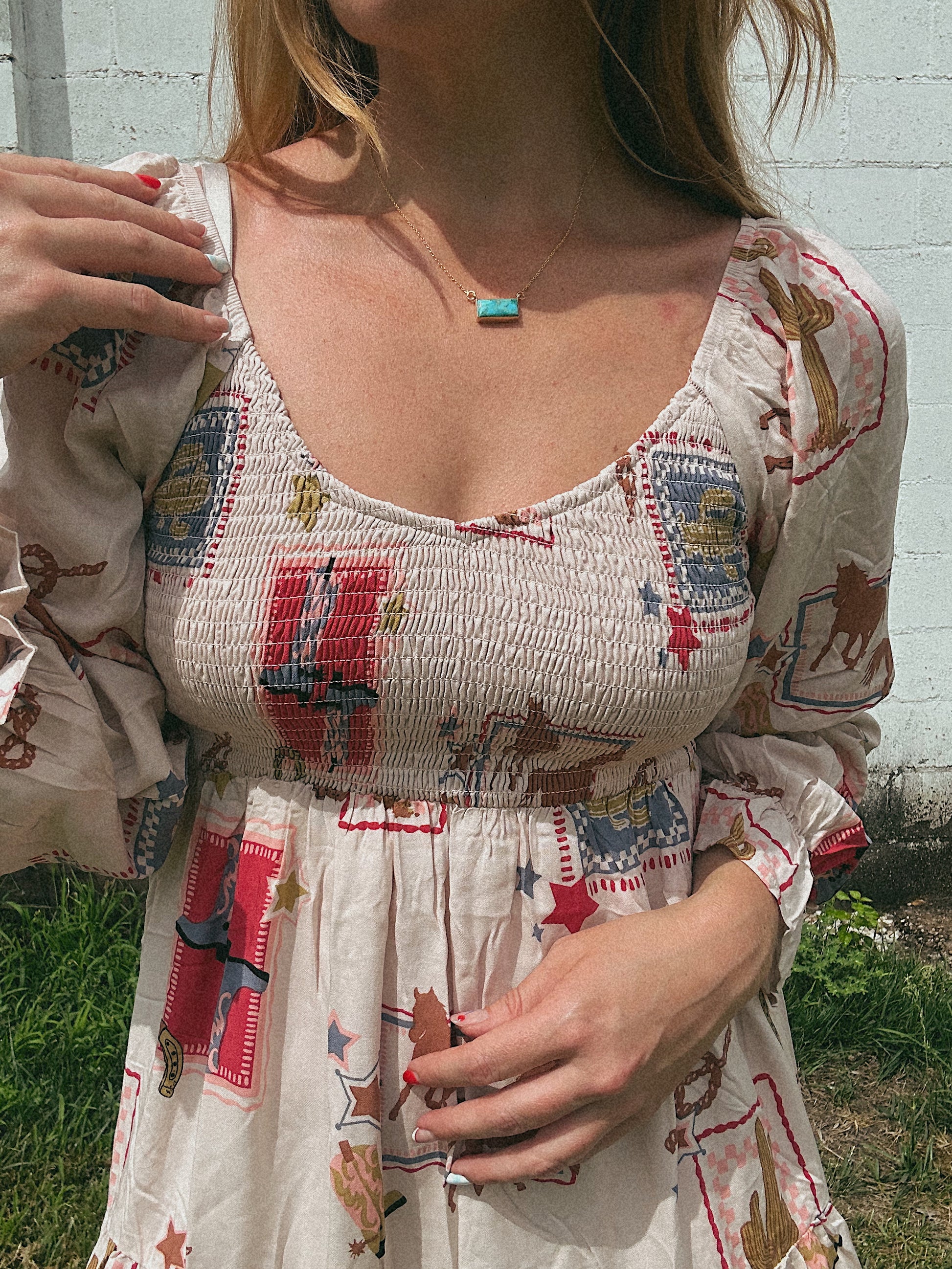 Lone Star Western Print Dress