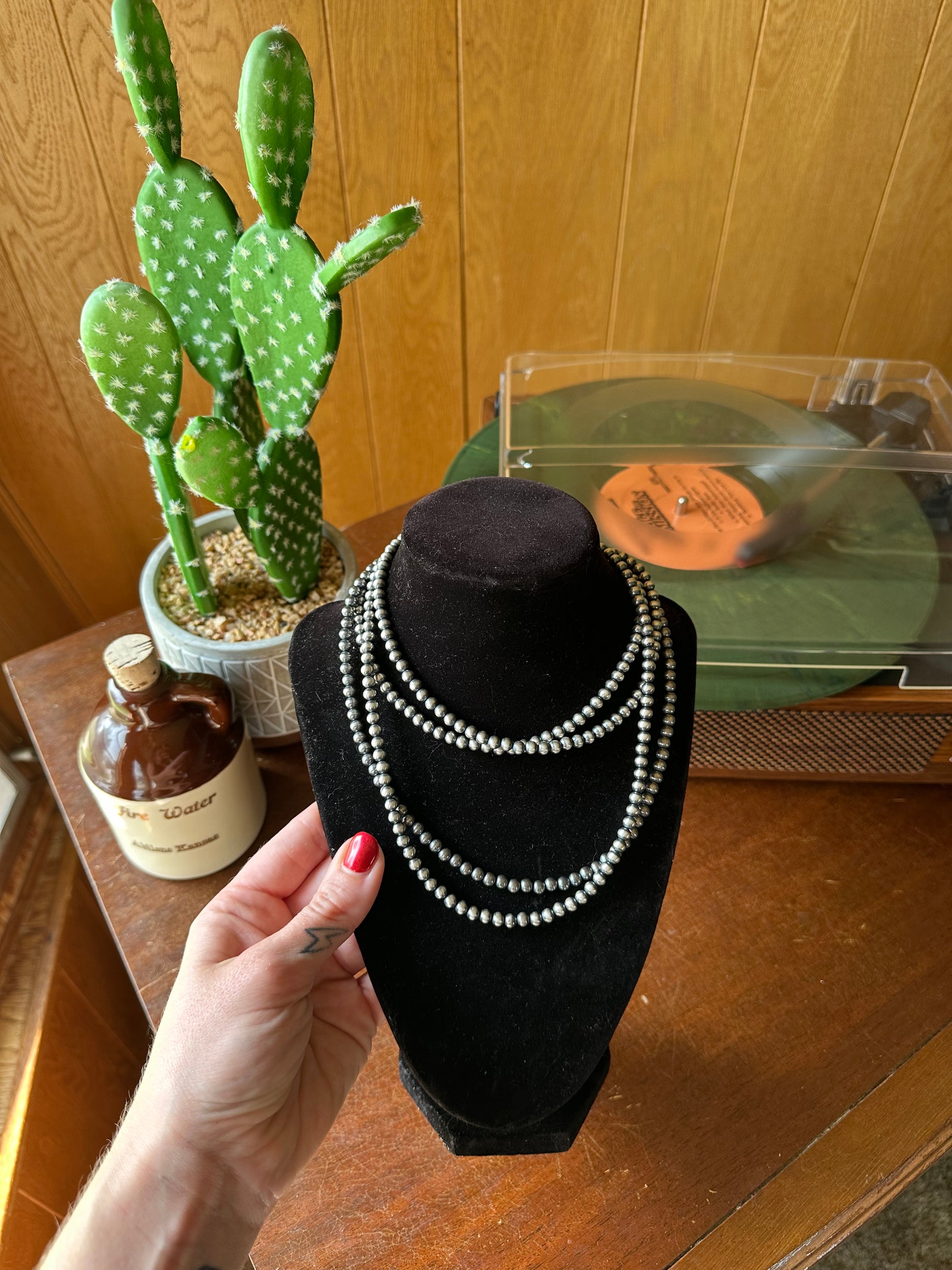 5MM 14" Sterling Silver Pearls