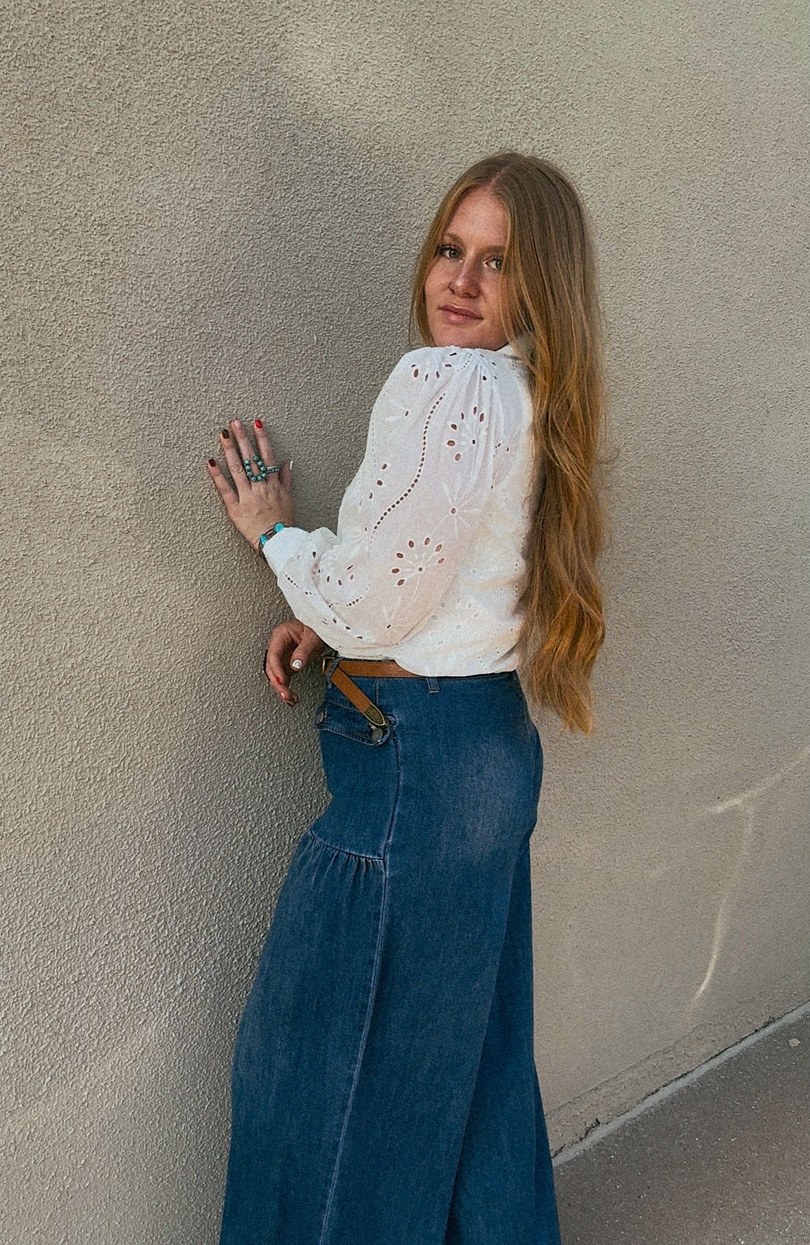 Darlin' Embroidered Eyelet Blouse