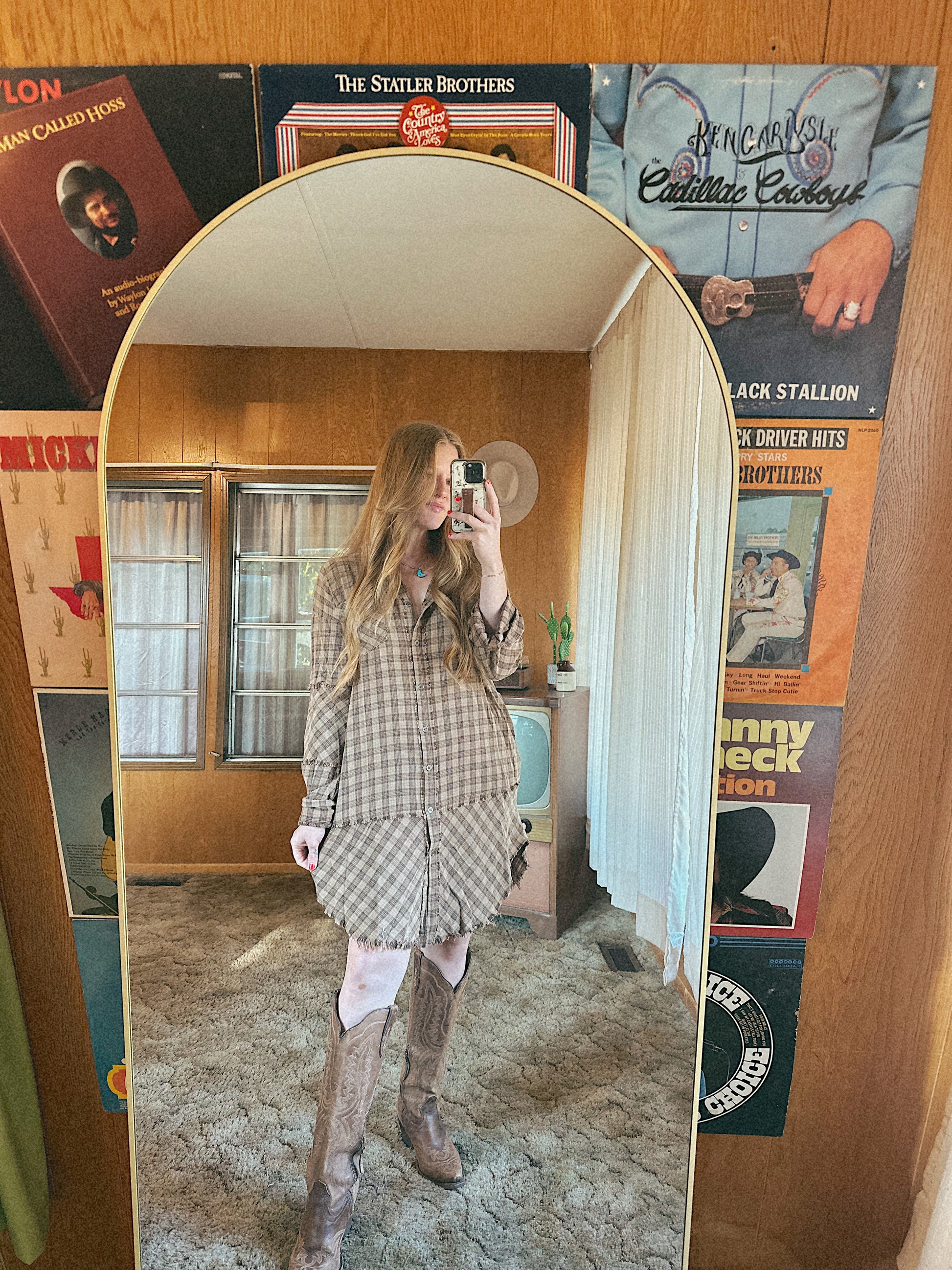 Red River Flannel Shirt Dress