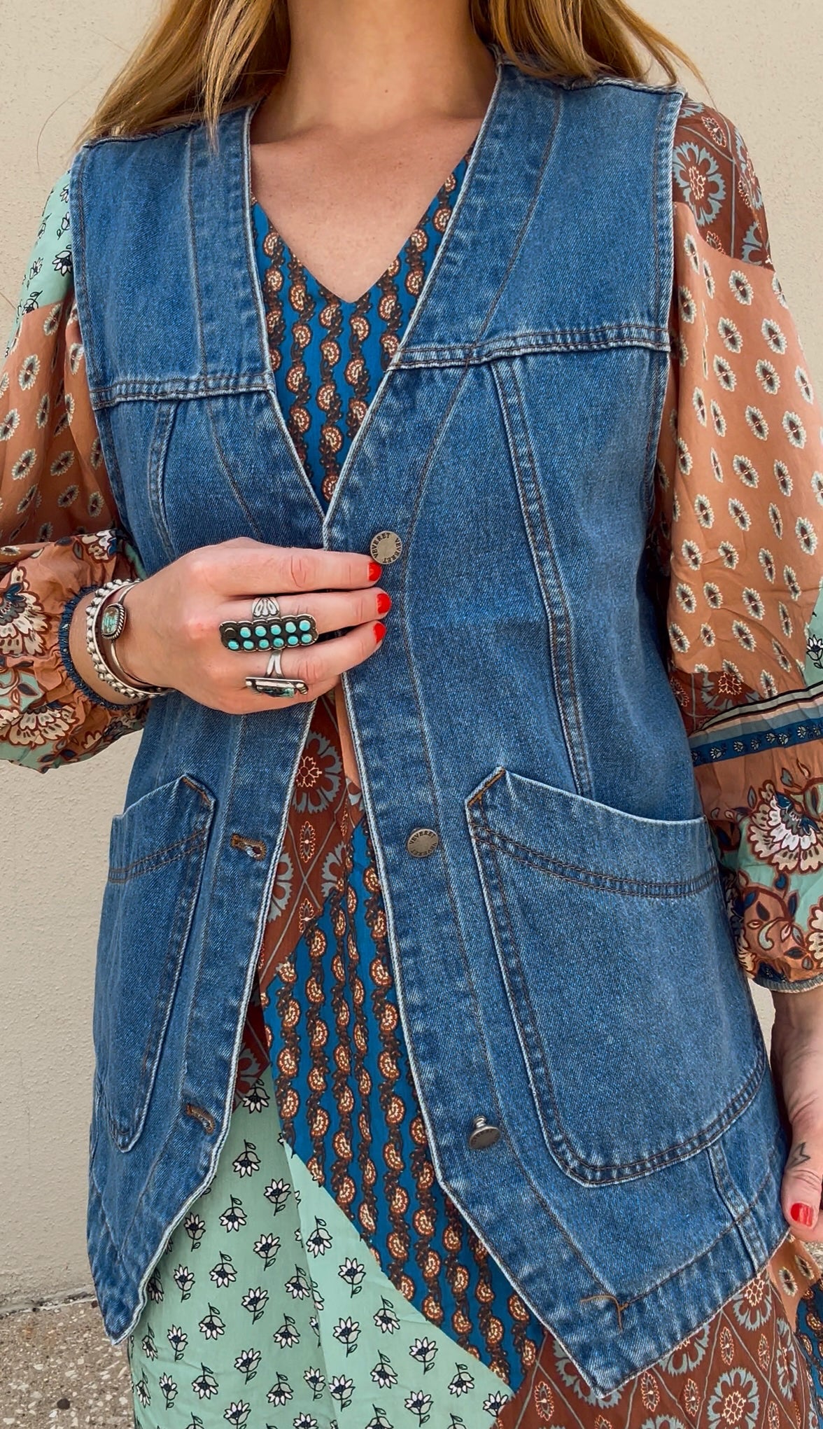 Lorrie Oversized Denim Vest