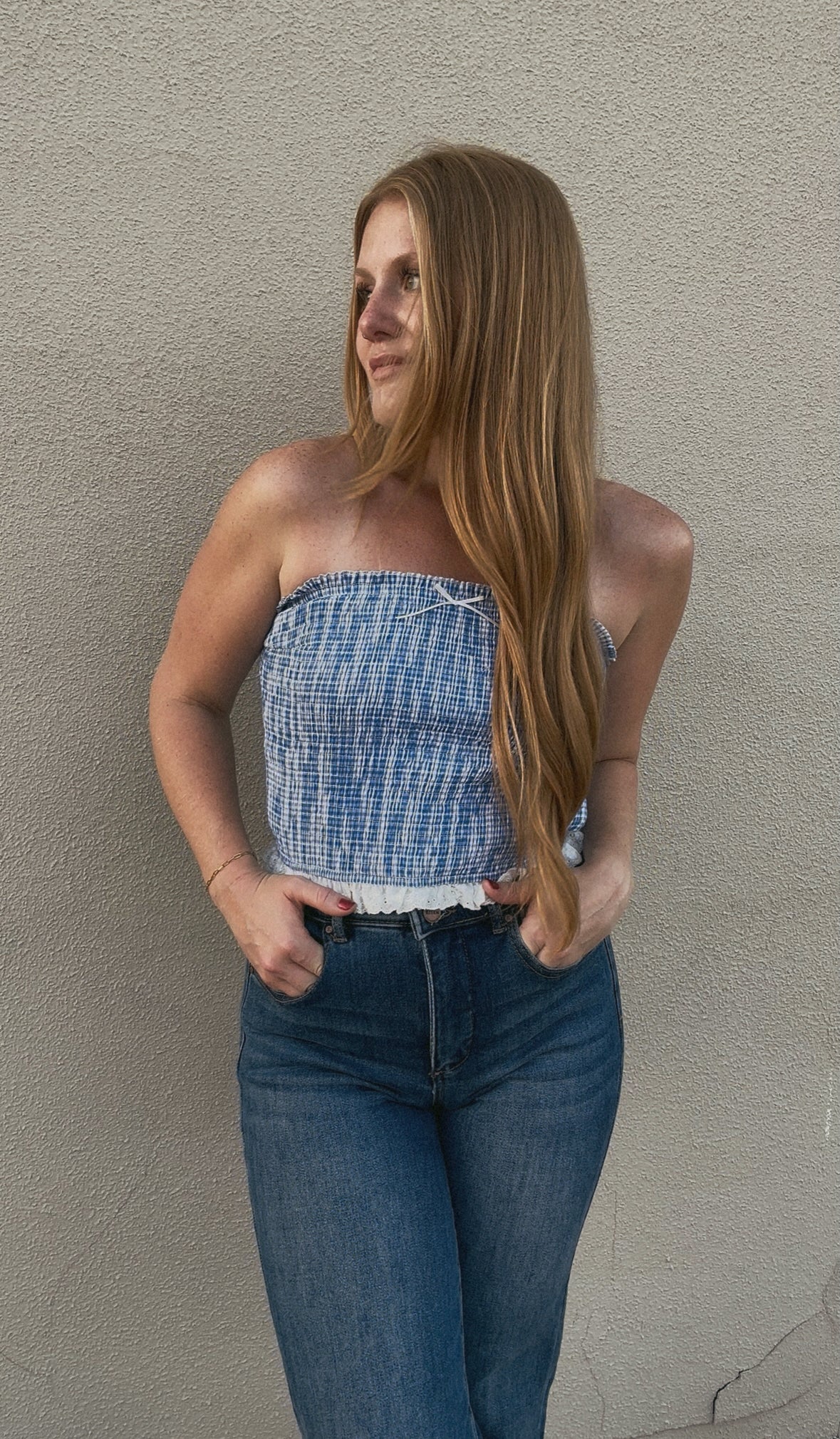 Bailey Gingham Tube Top