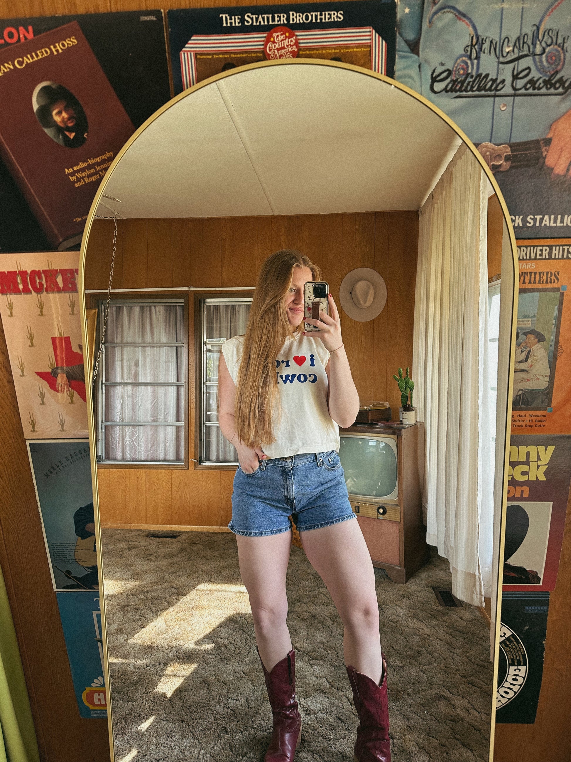 I <3 Rodeo Cowboys muscle tank