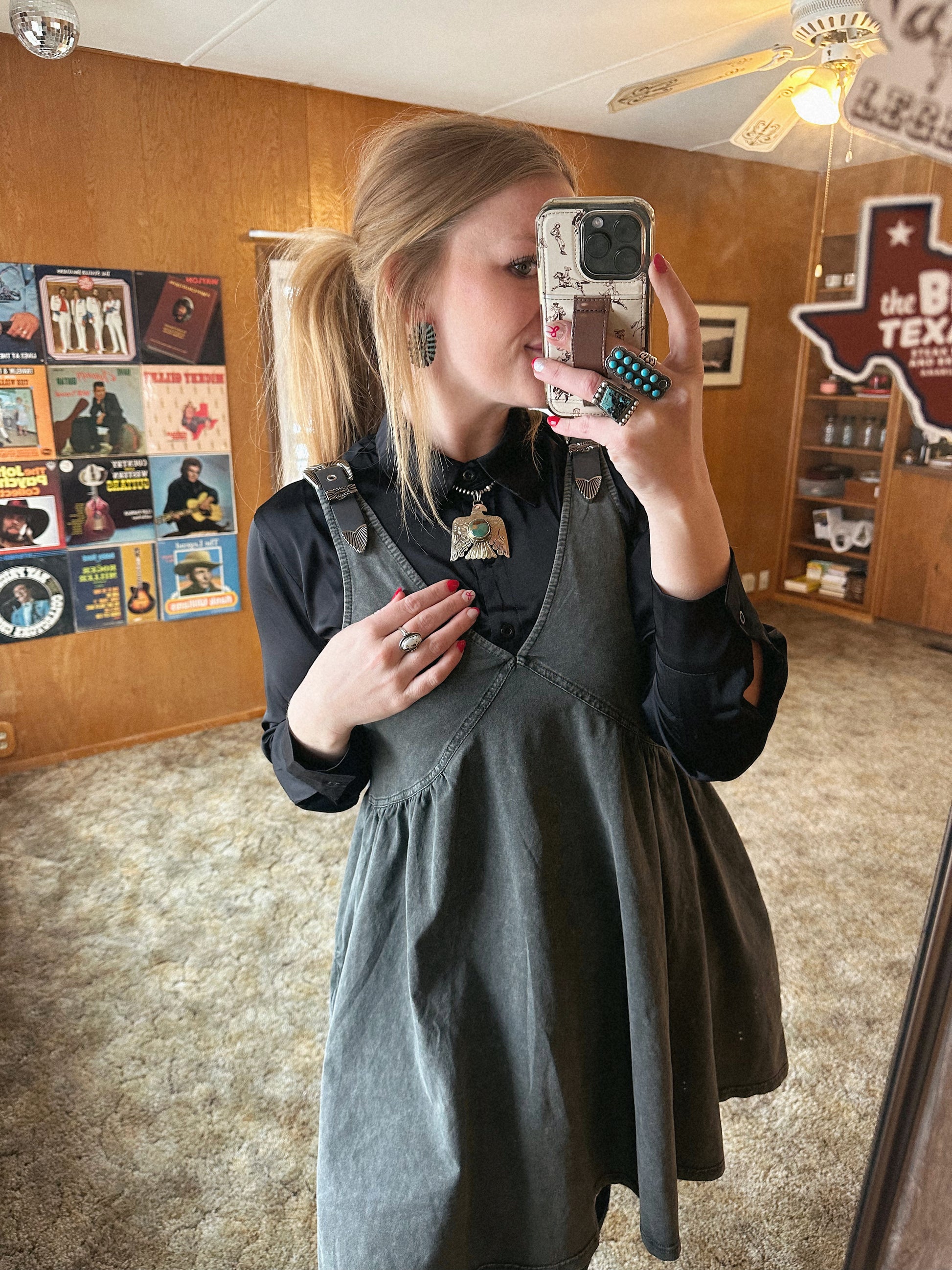 Cheatin' Heart Buckle Strap Dress