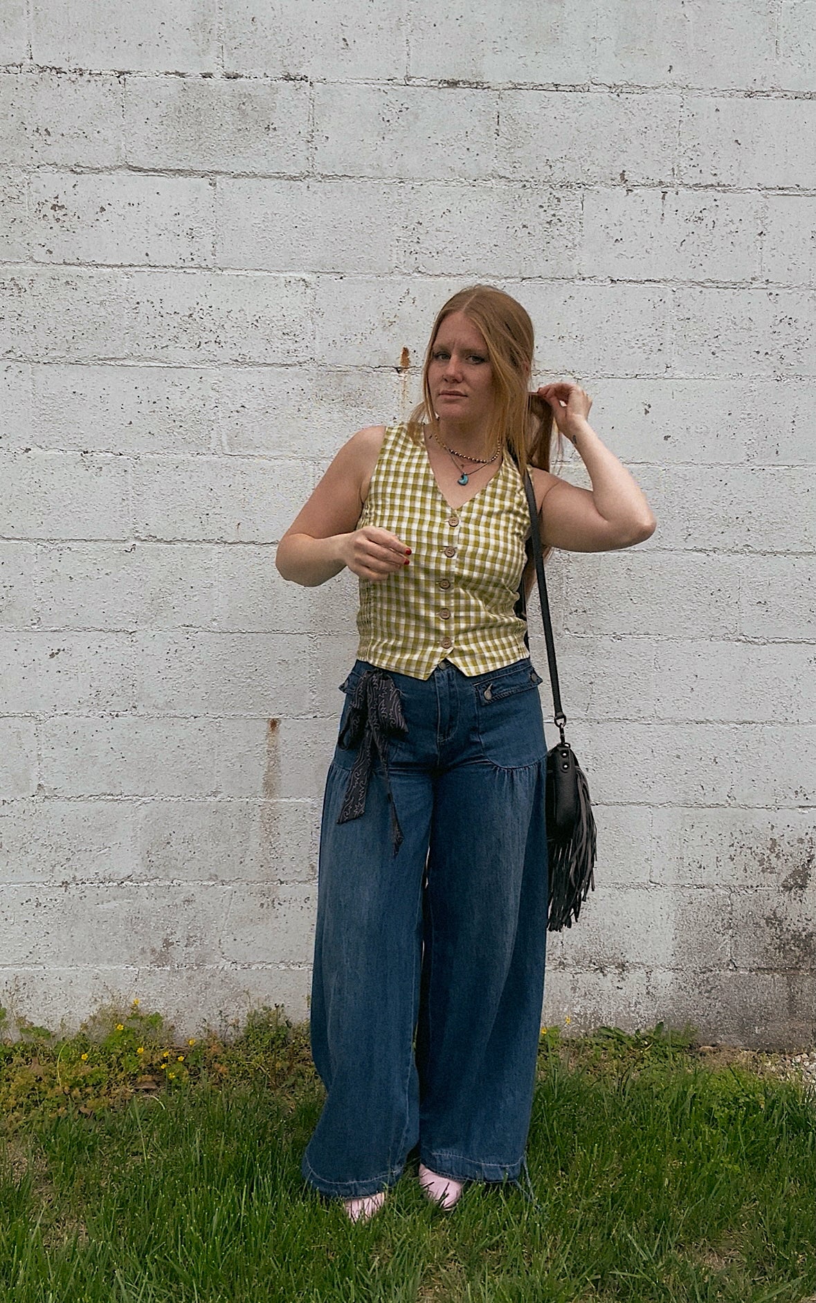 Heartland gingham vest