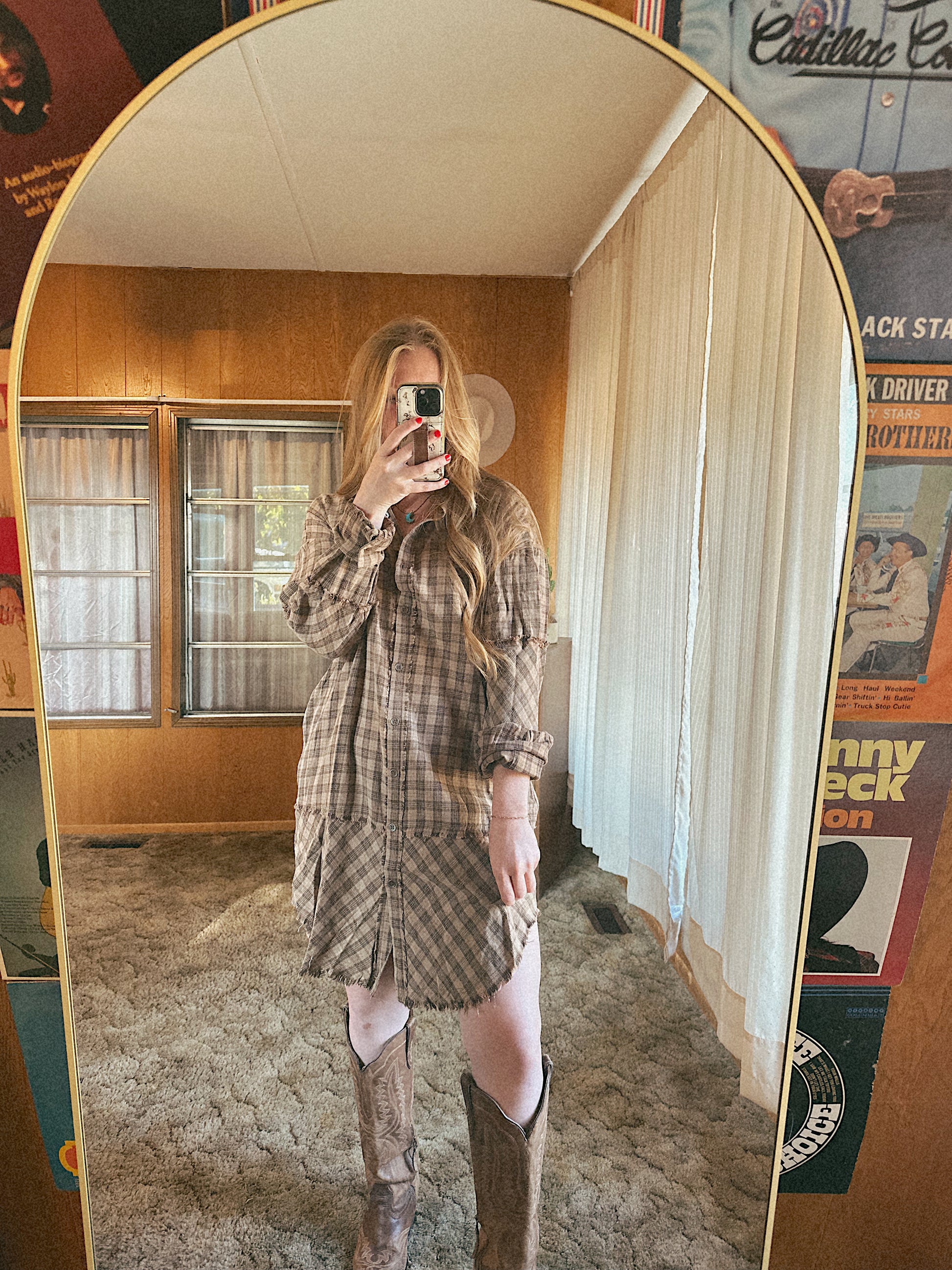 Red River Flannel Shirt Dress