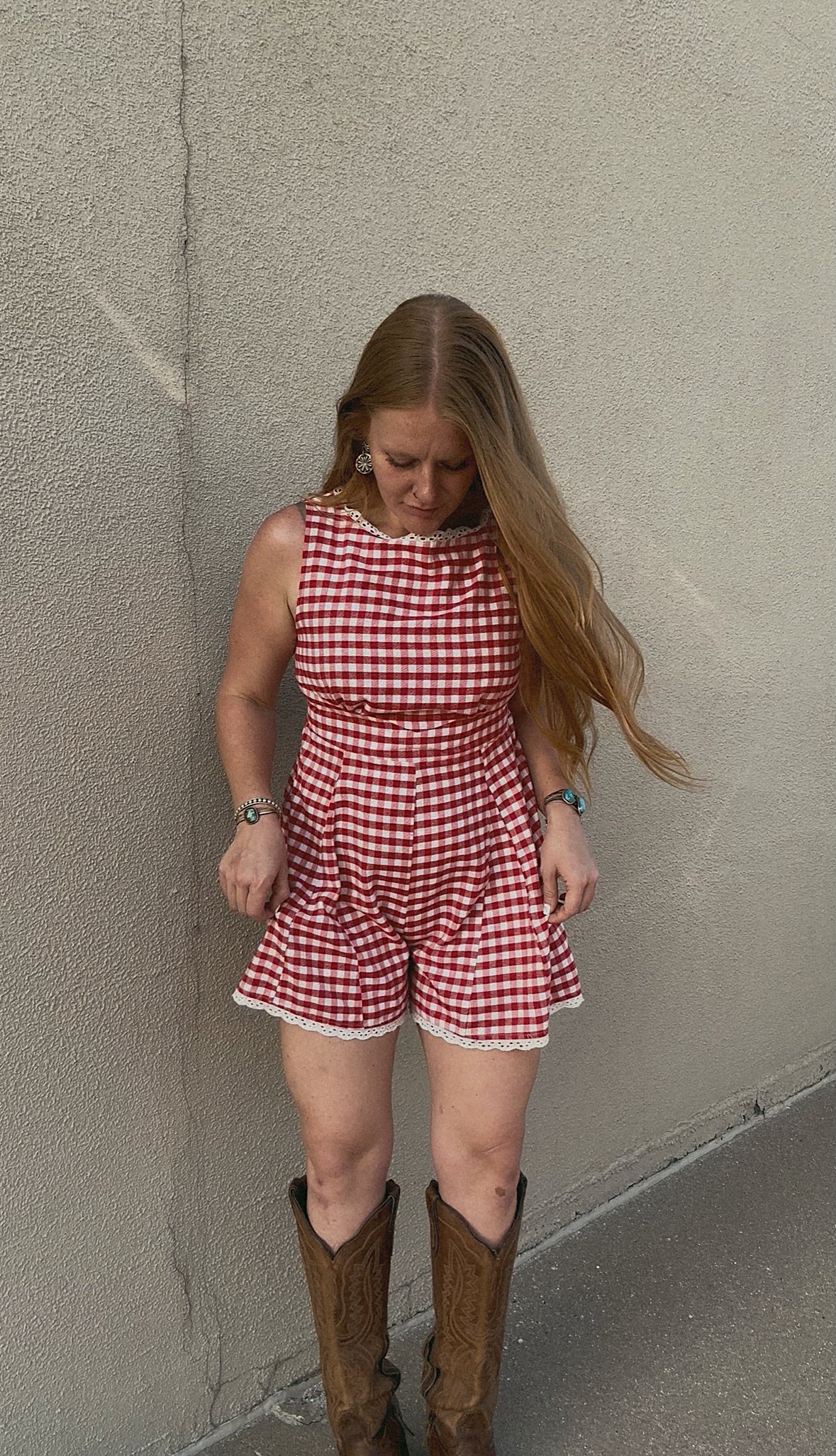 Hailey Gingham Romper