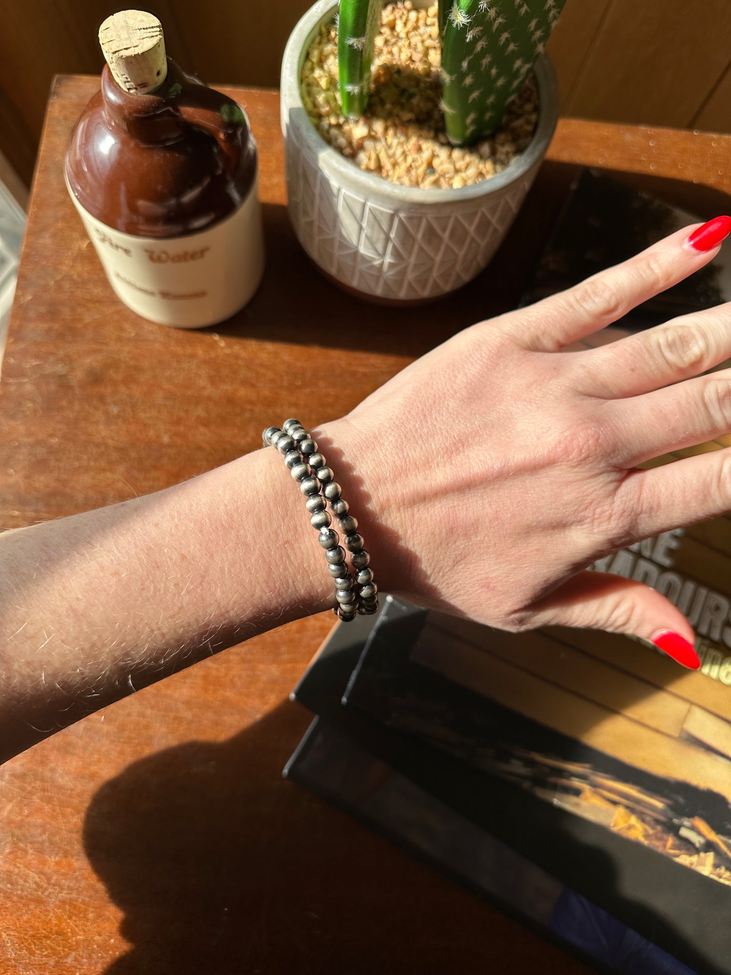6mm Navajo Pearl Stretchy Bracelet