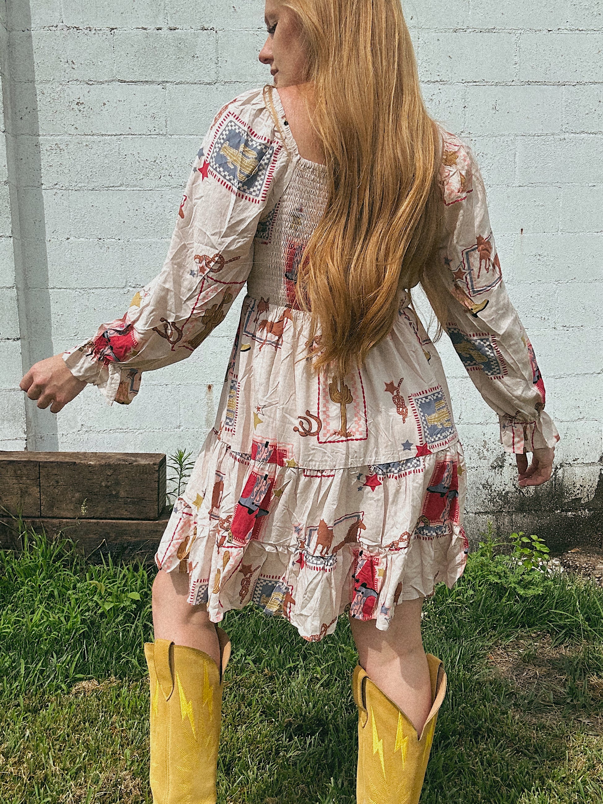 Lone Star Western Print Dress