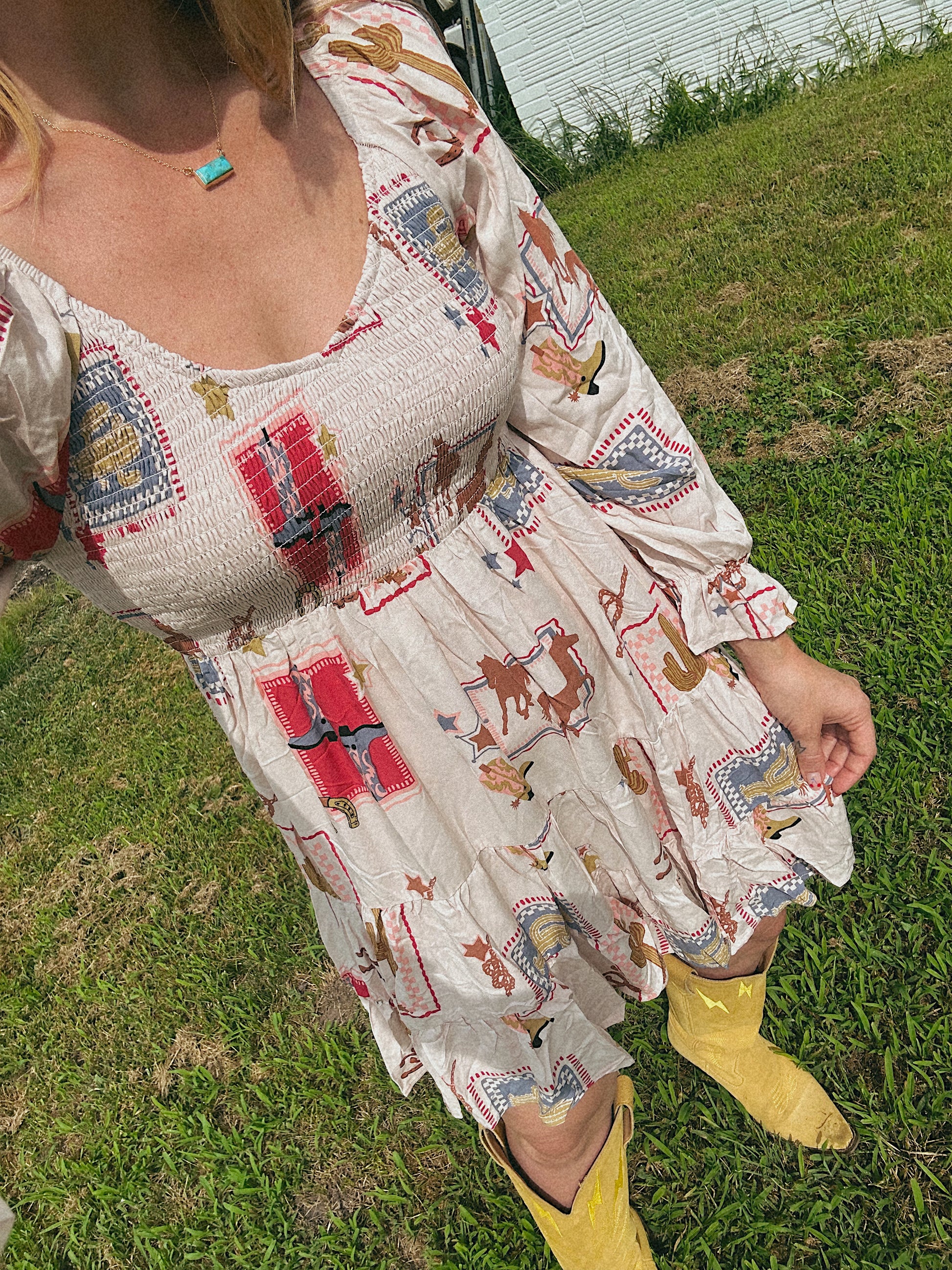 Lone Star Western Print Dress