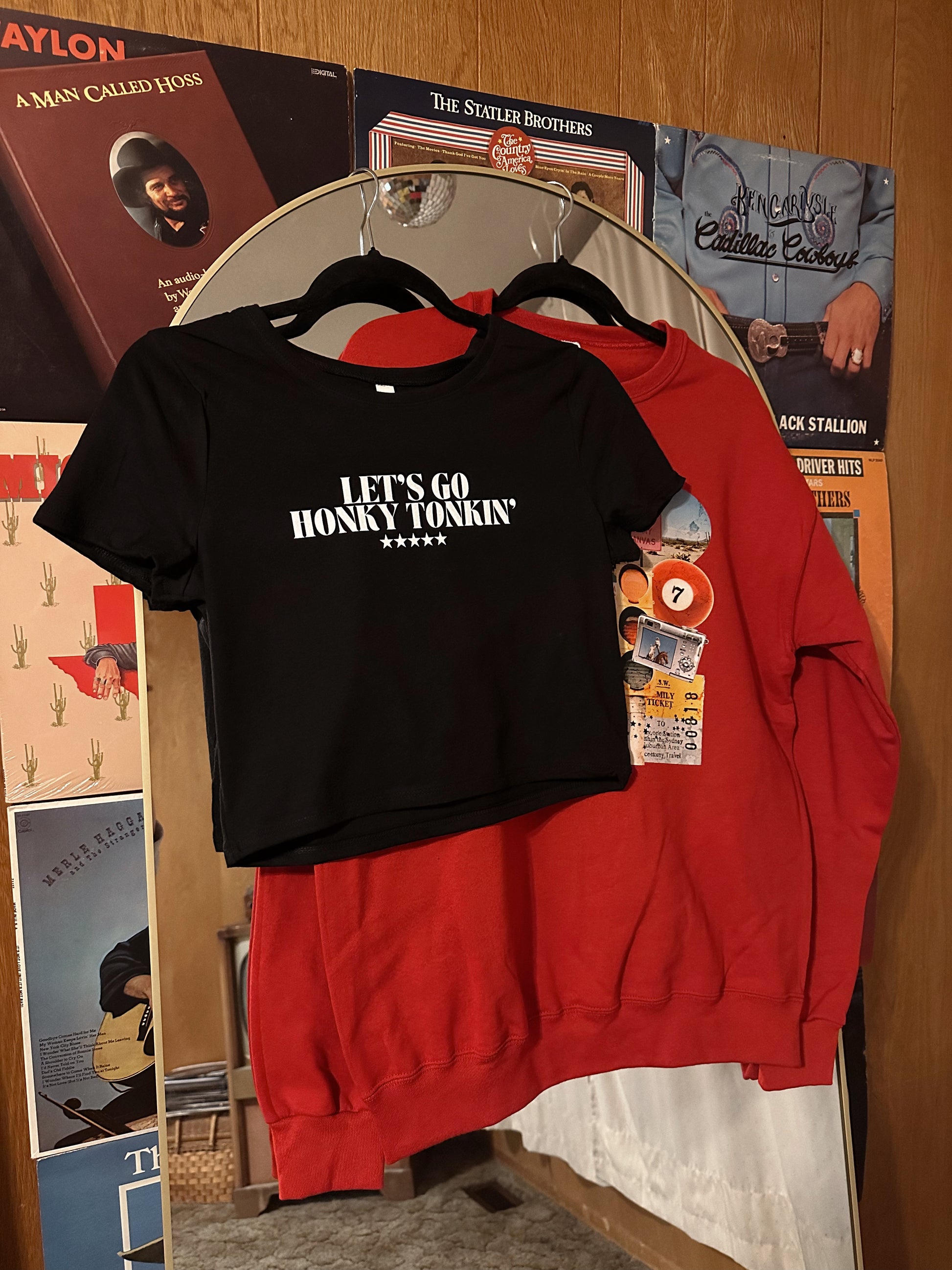 Let's Go Honky Tonkin' crop tee