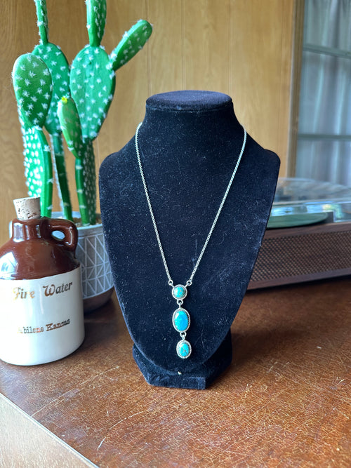 3 Stone Lariat Necklace