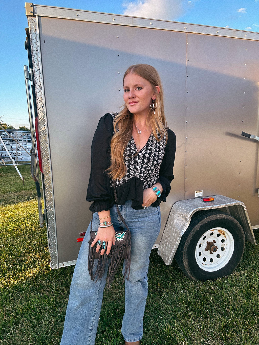 Bad Luck embroidered blouse