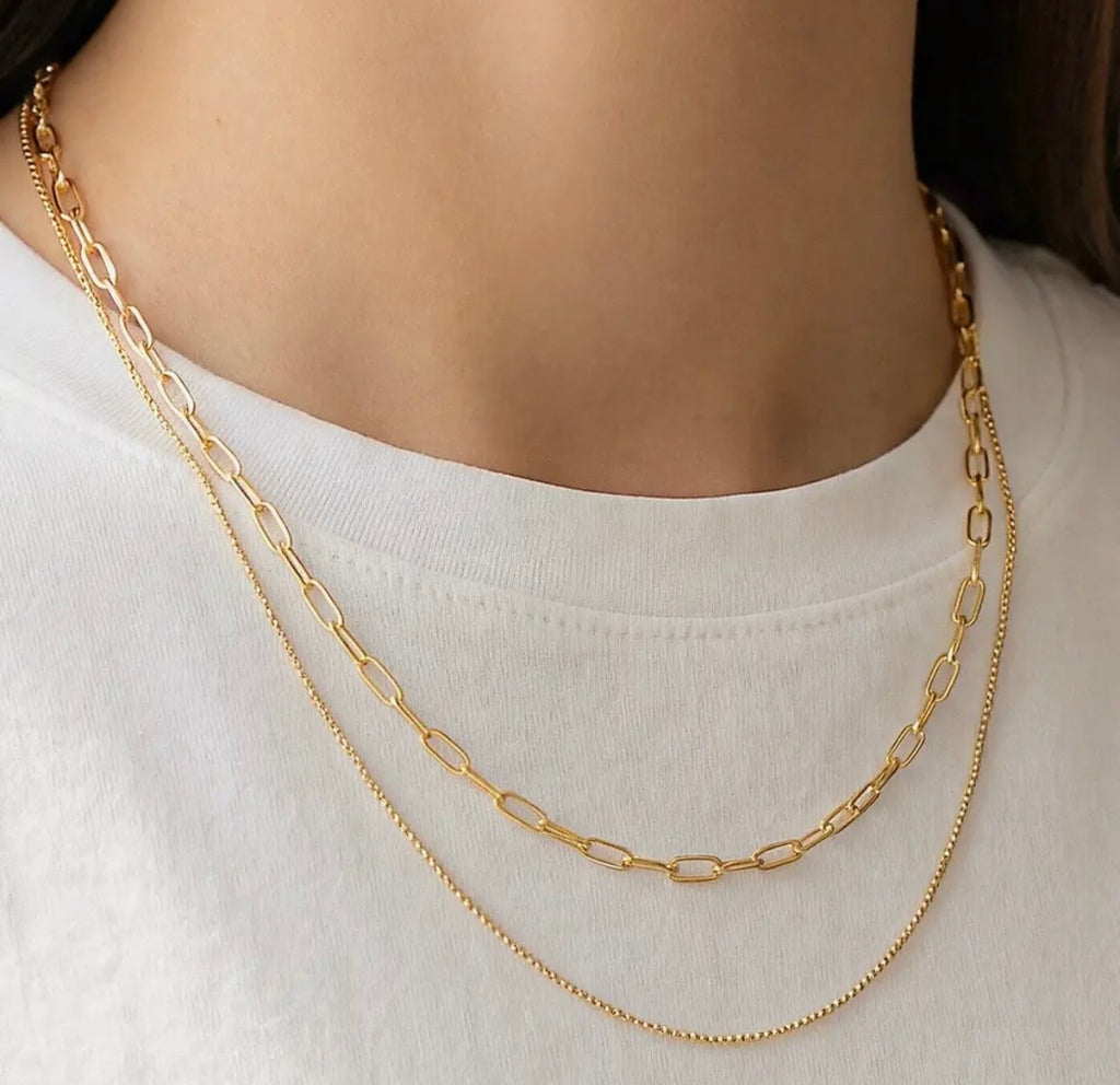 Double Layered Chain Necklace