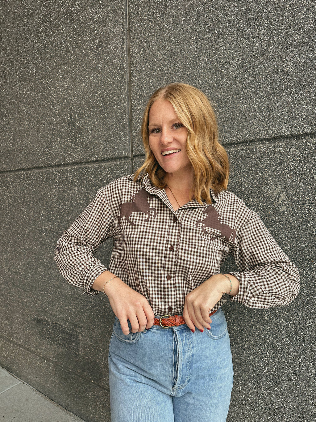 Rodeo Gingham Button Up