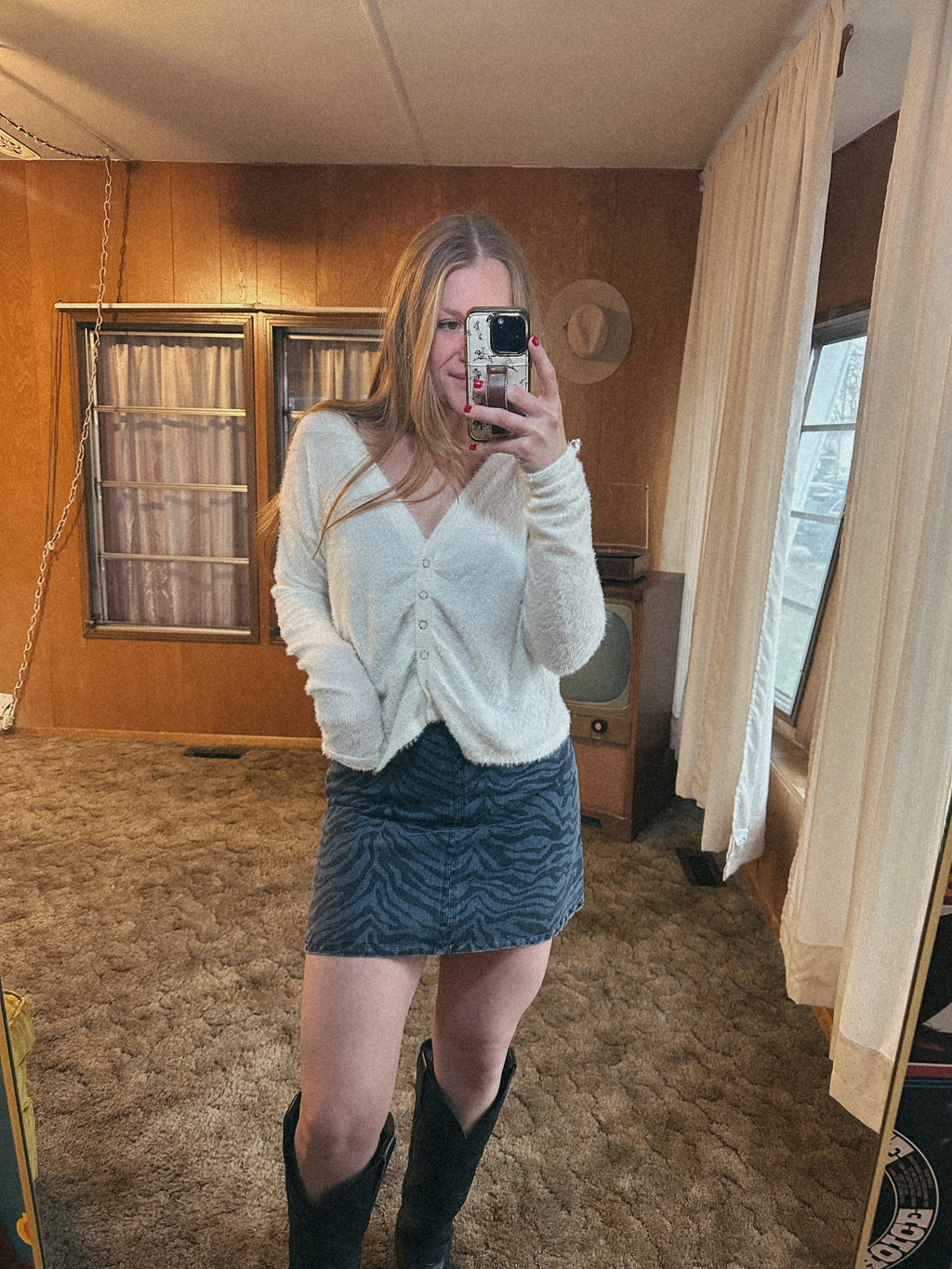 Zebra Print Mini Dress