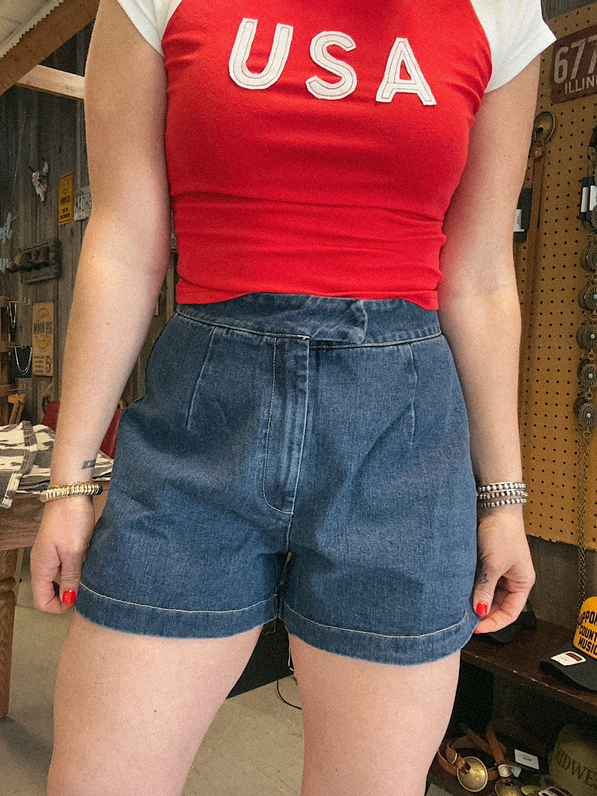 Retro Denim Shorts