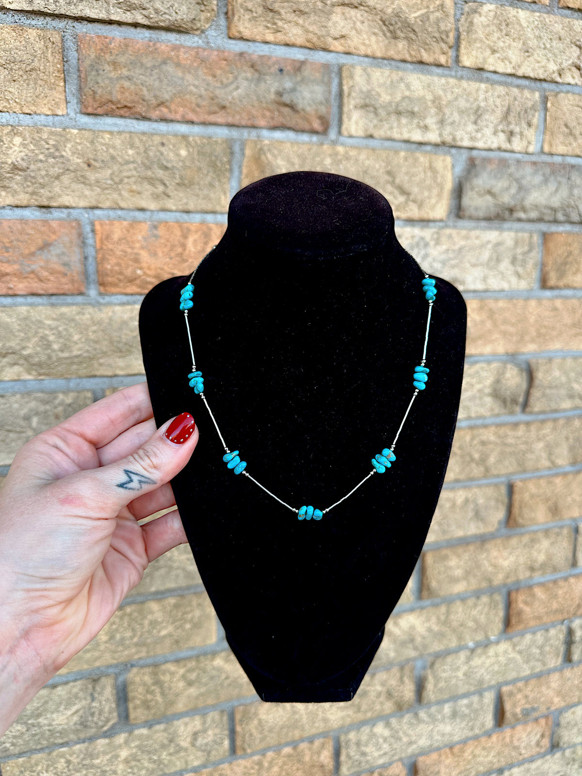 Chunky Turquoise Stone Necklace