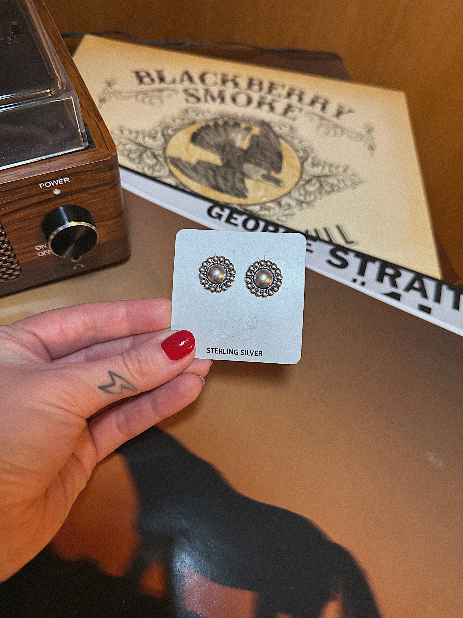 Silver Bead Studs (Larger Size)