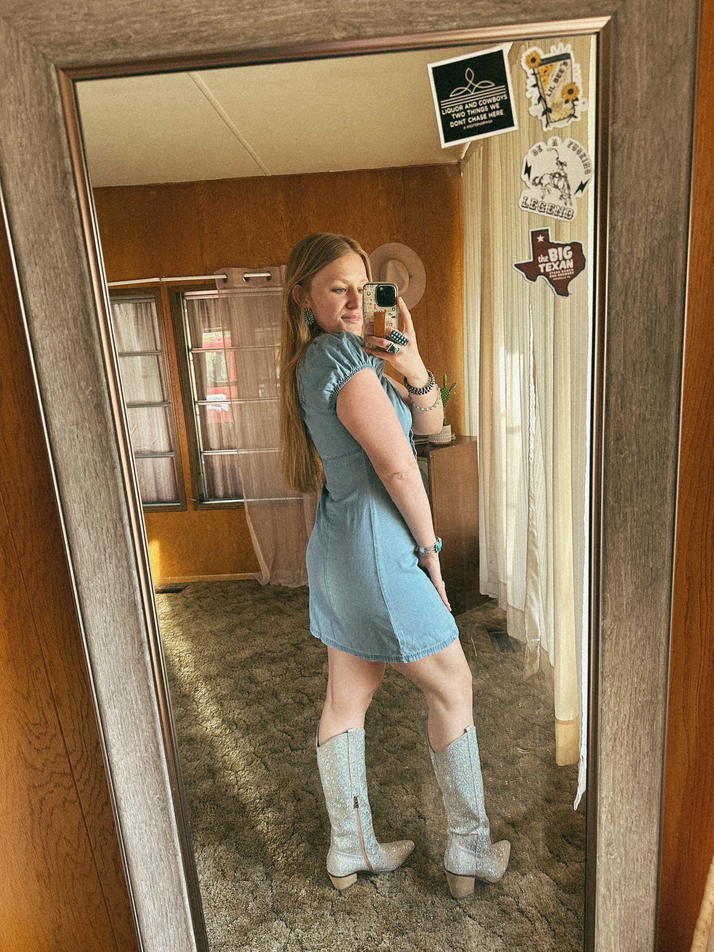 How Bout Them Cowgirls denim dress