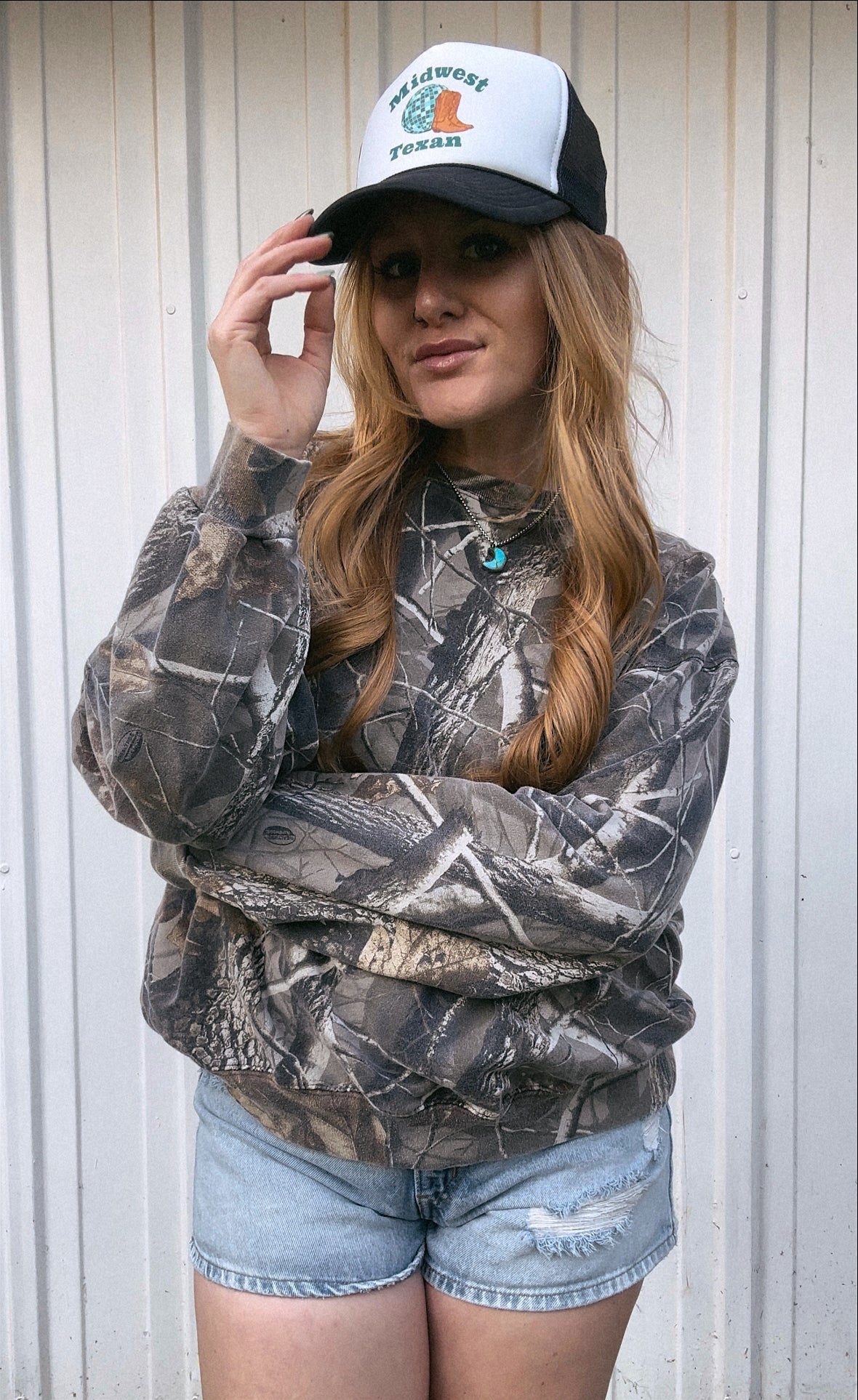 Camo crewneck