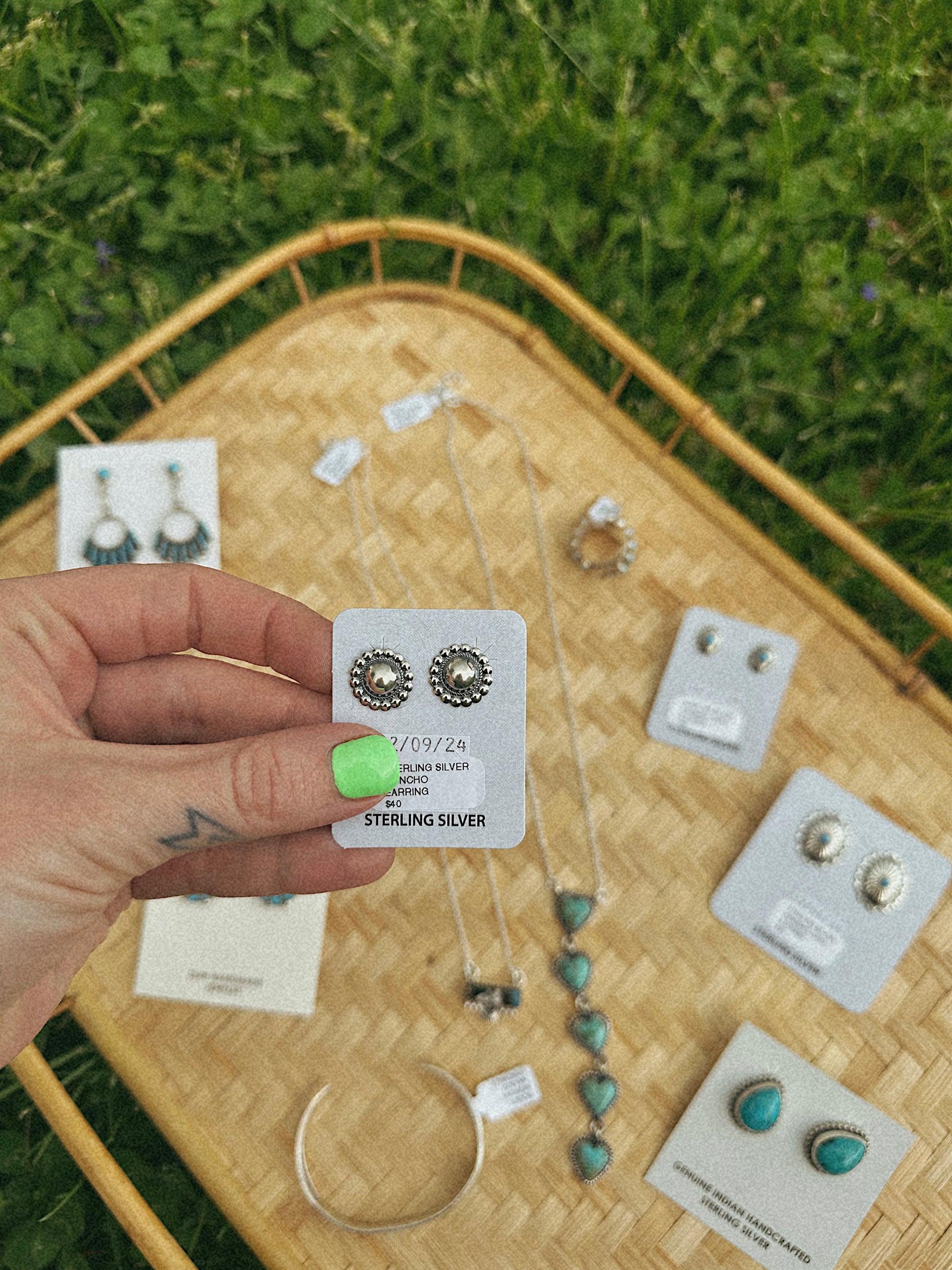 Concho Pearl Studs