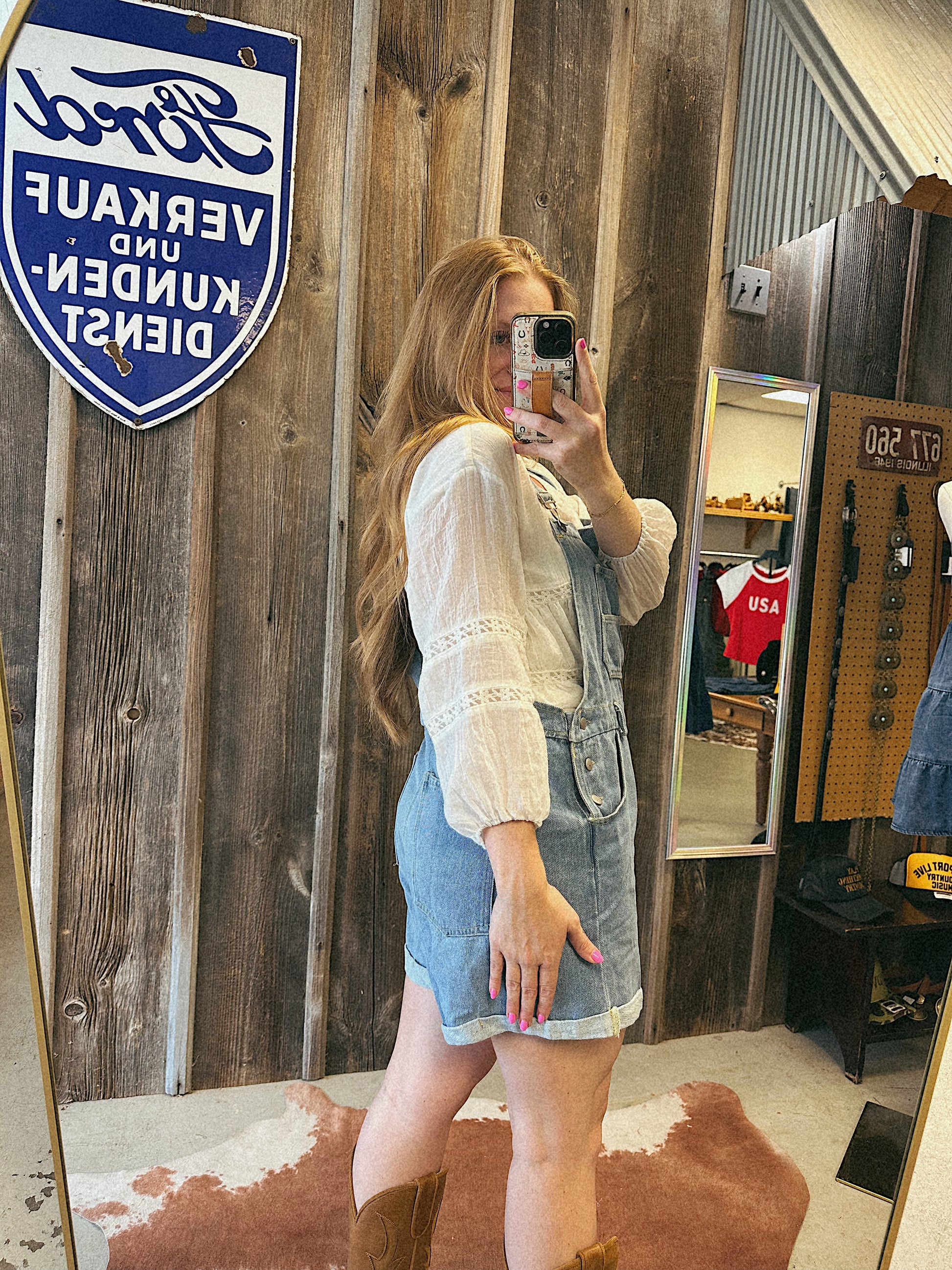Jordan Lightwash Overalls