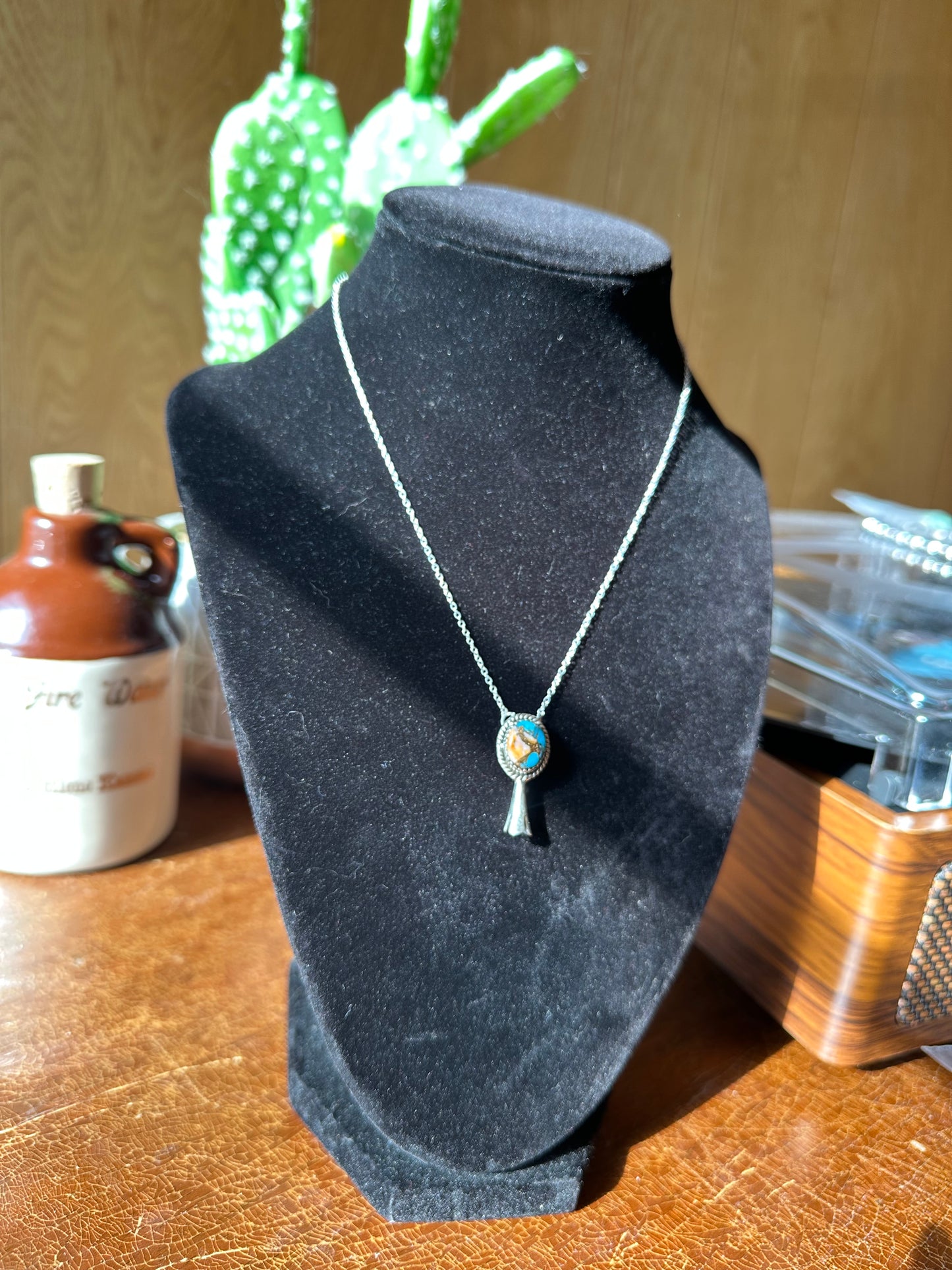 Spiny Turquoise Squash Necklace