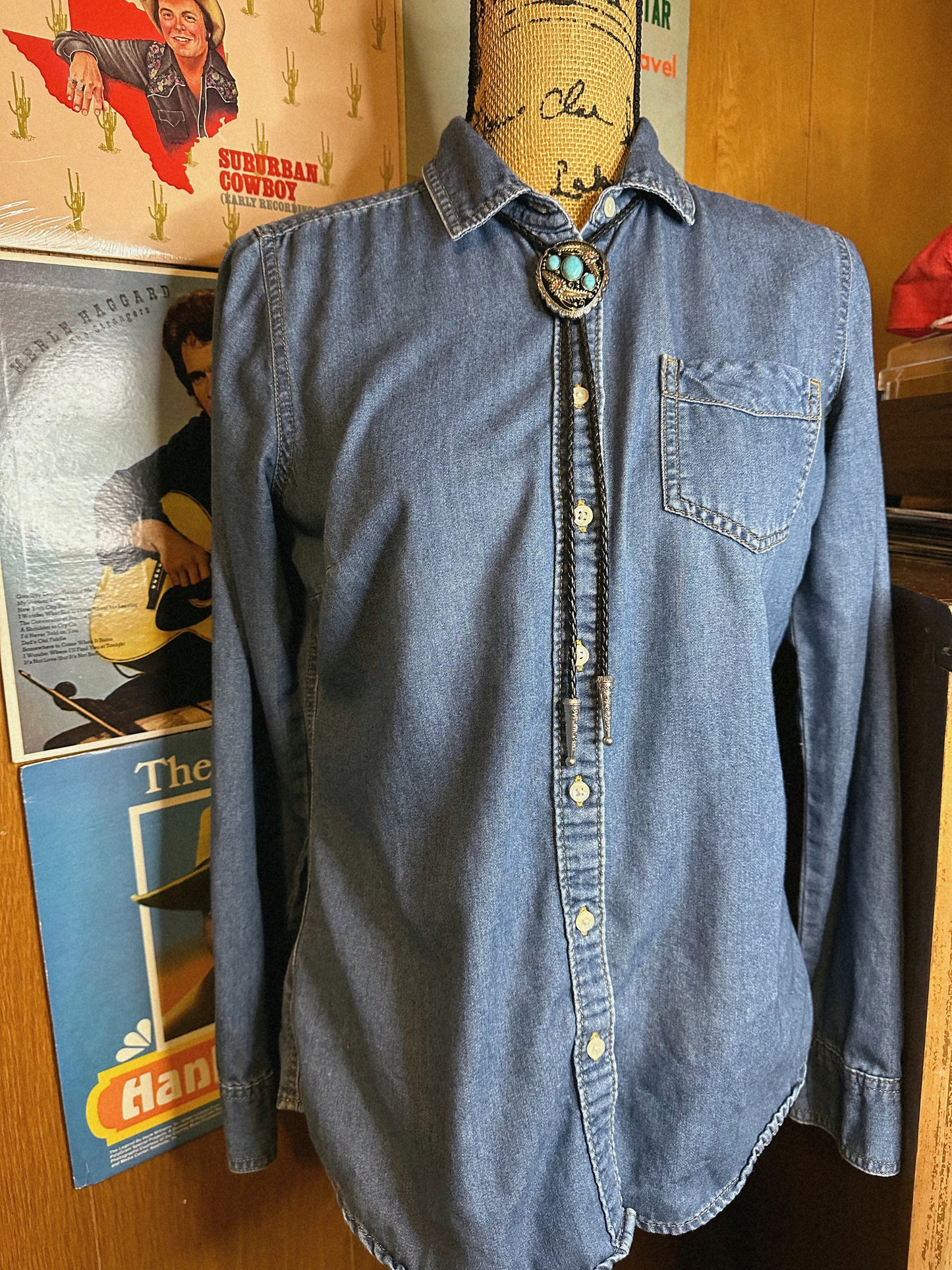 Eddie Bauer denim button up