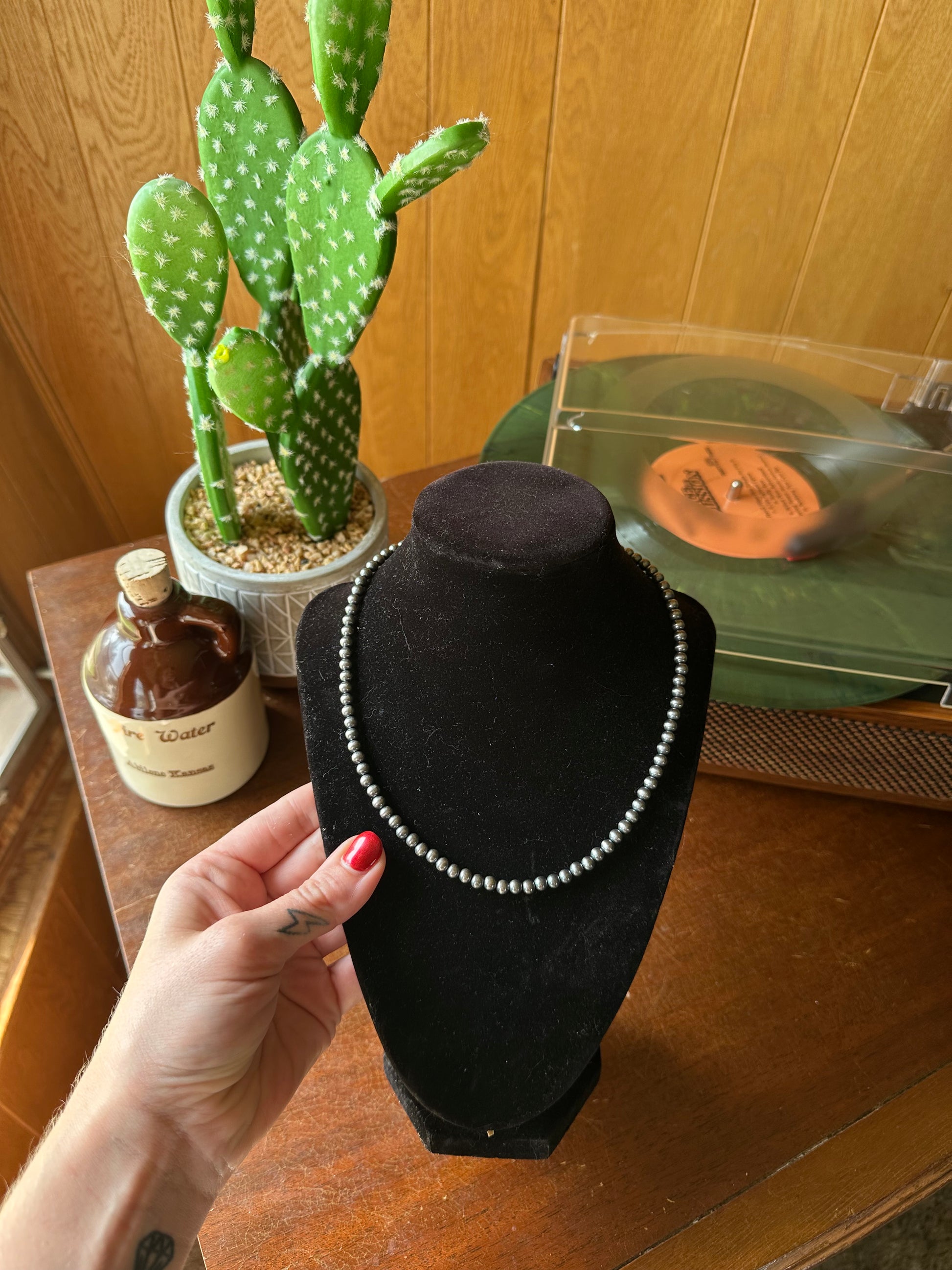 5MM 16" Sterling Silver Pearls