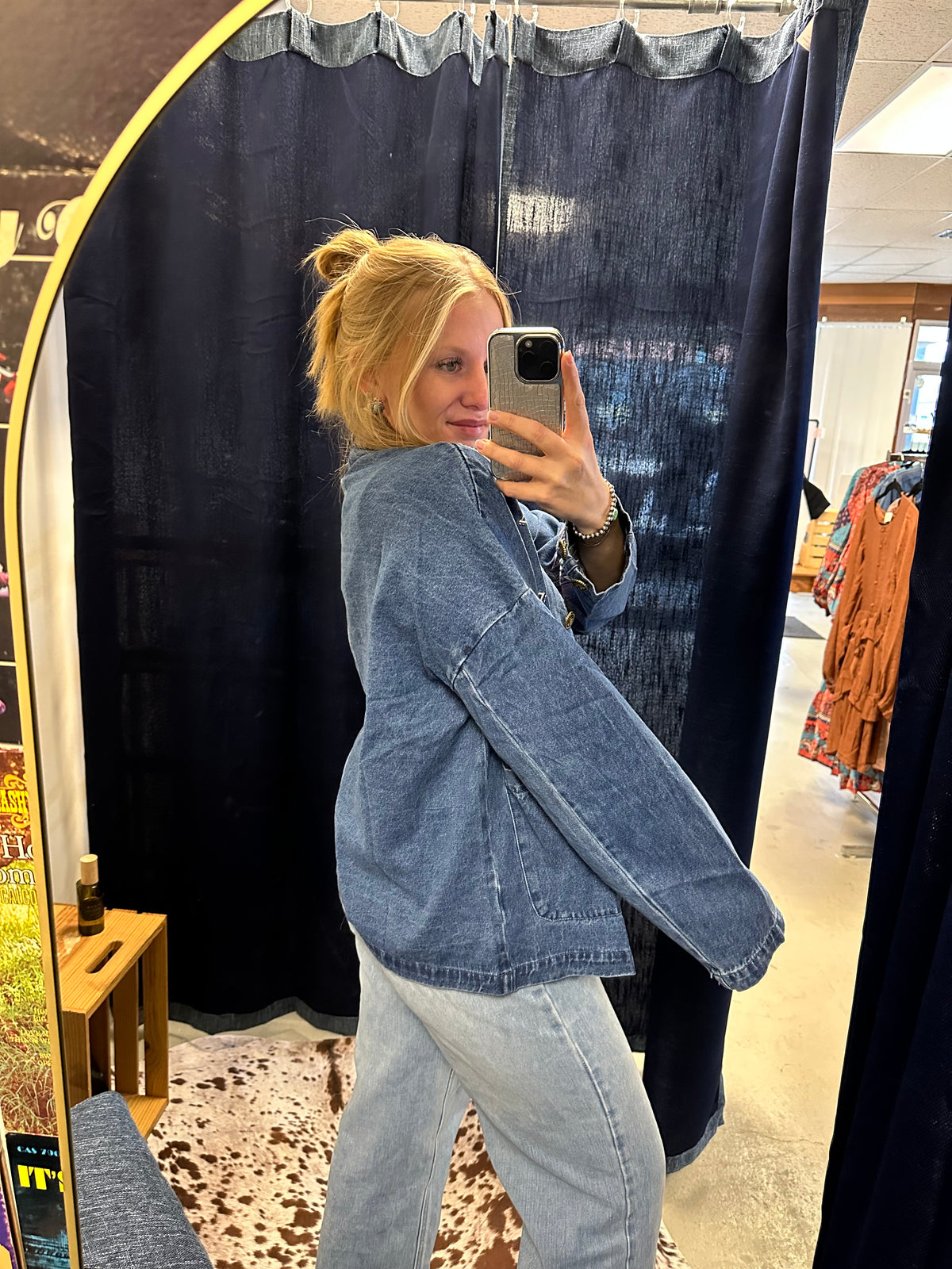 Cadillac Embroidered Jean Jacket