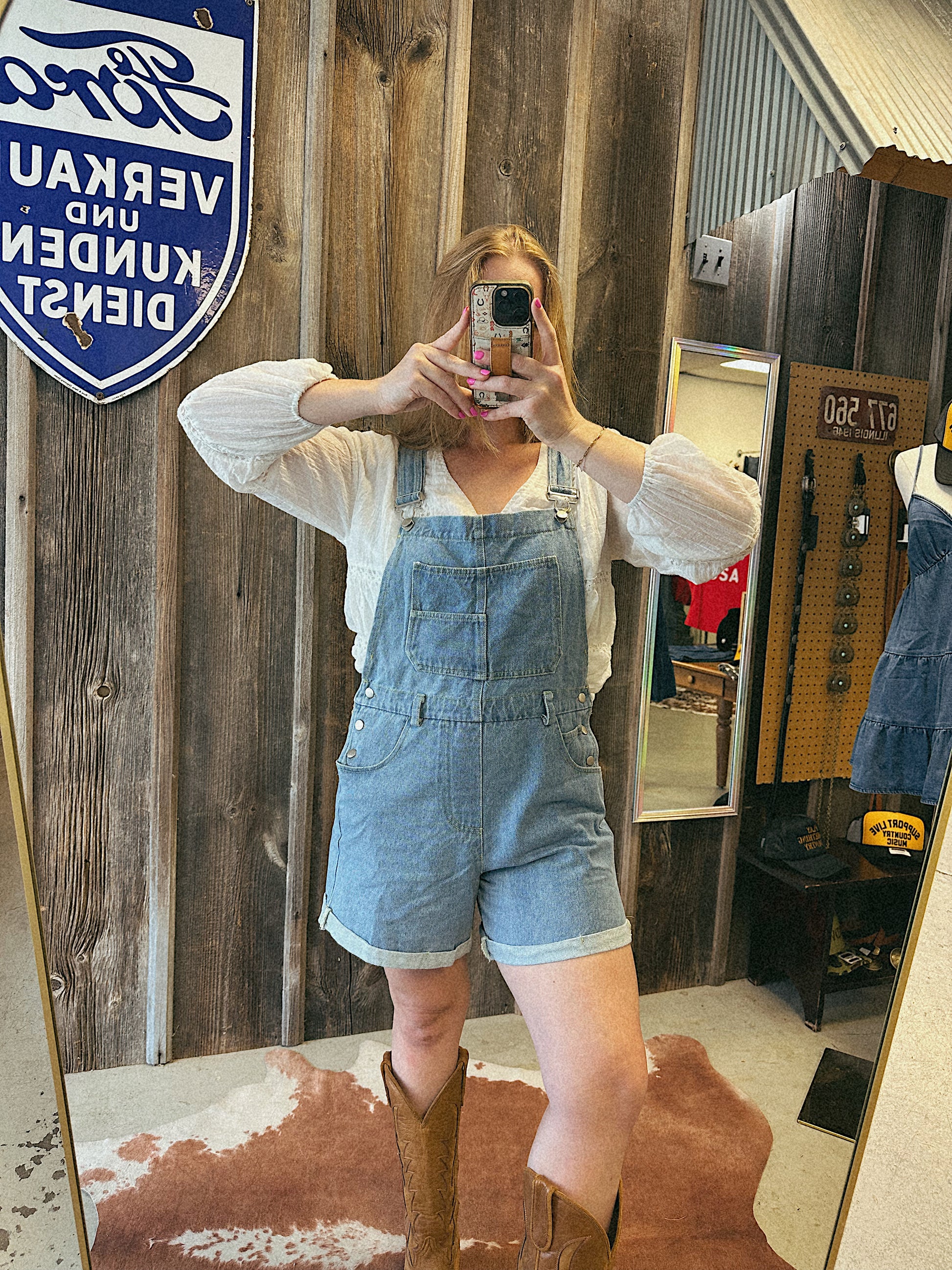 Jordan Lightwash Overalls