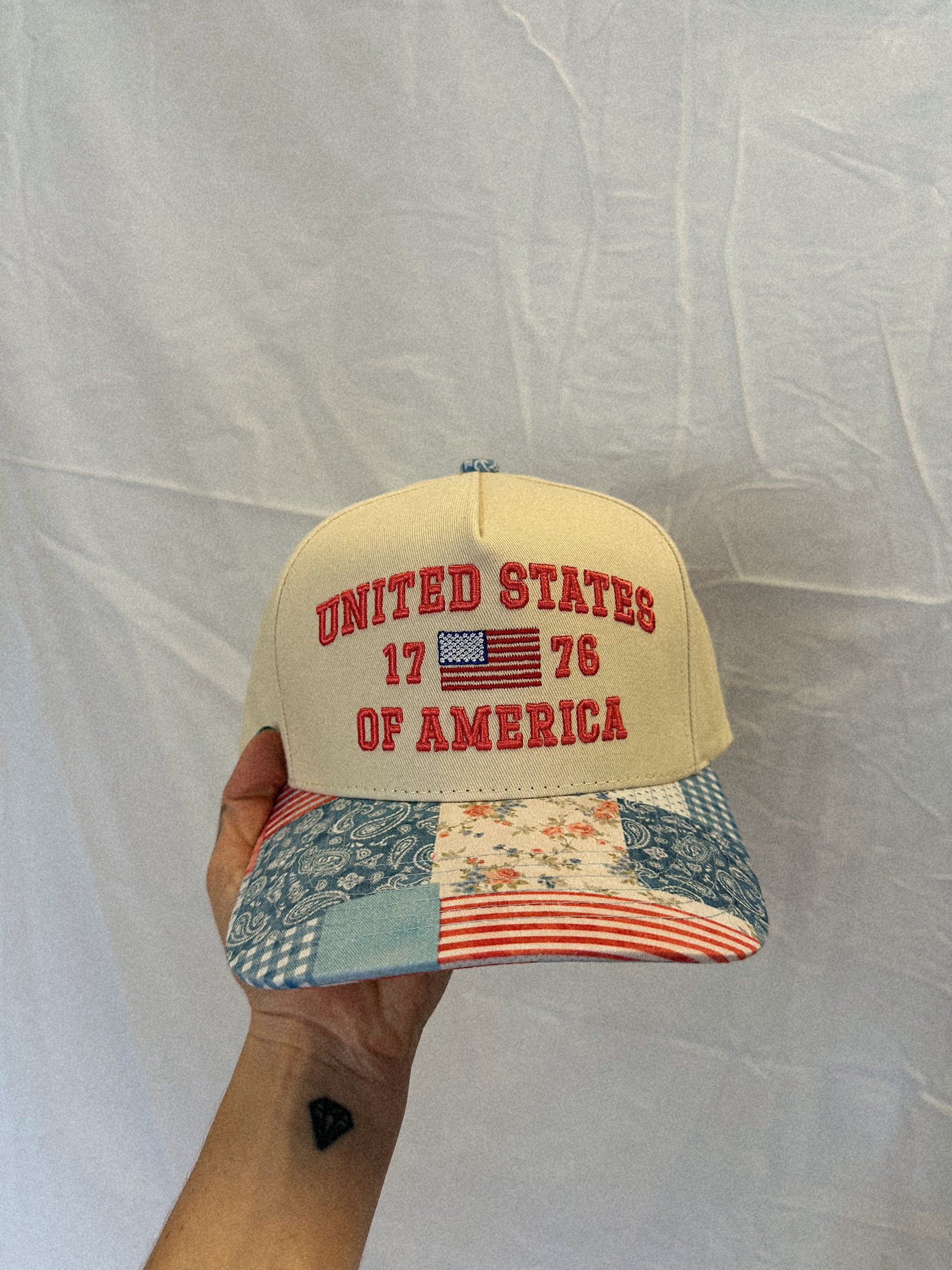 Quilted USA Trucker Cap