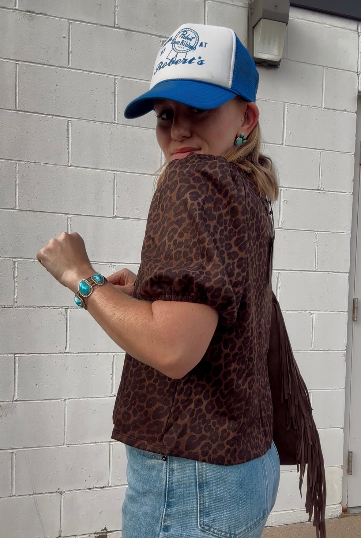 Emery Leopard Puff Sleeve Top