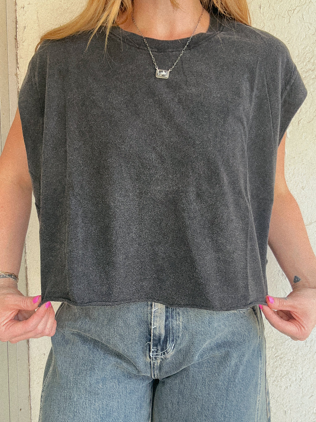 Boyfriend Tank (CHARCOAL)