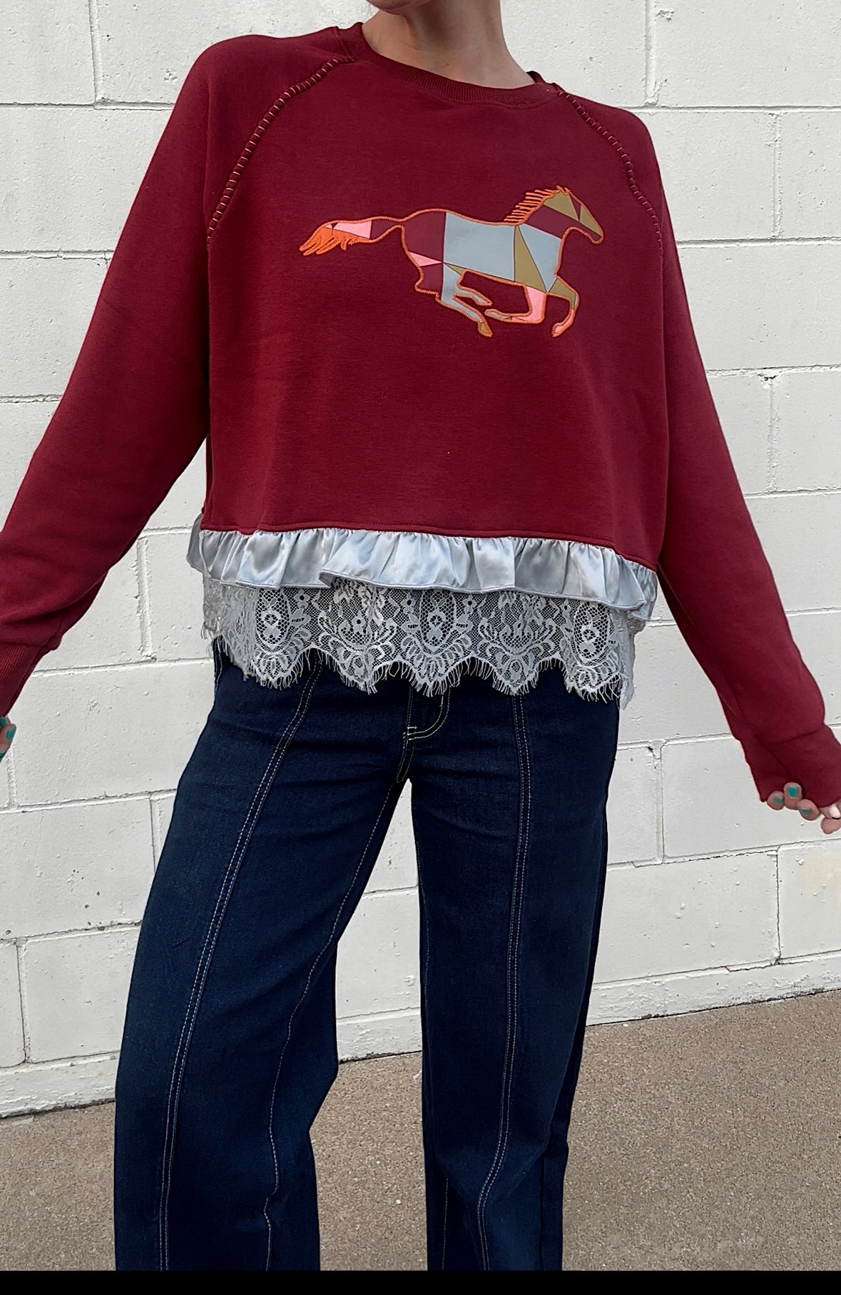 Maroon Mustang Pullover