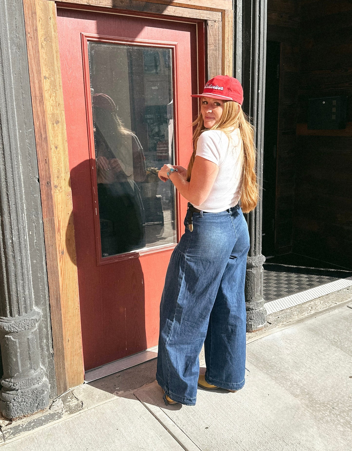 Everly Wide Leg Denim Pants