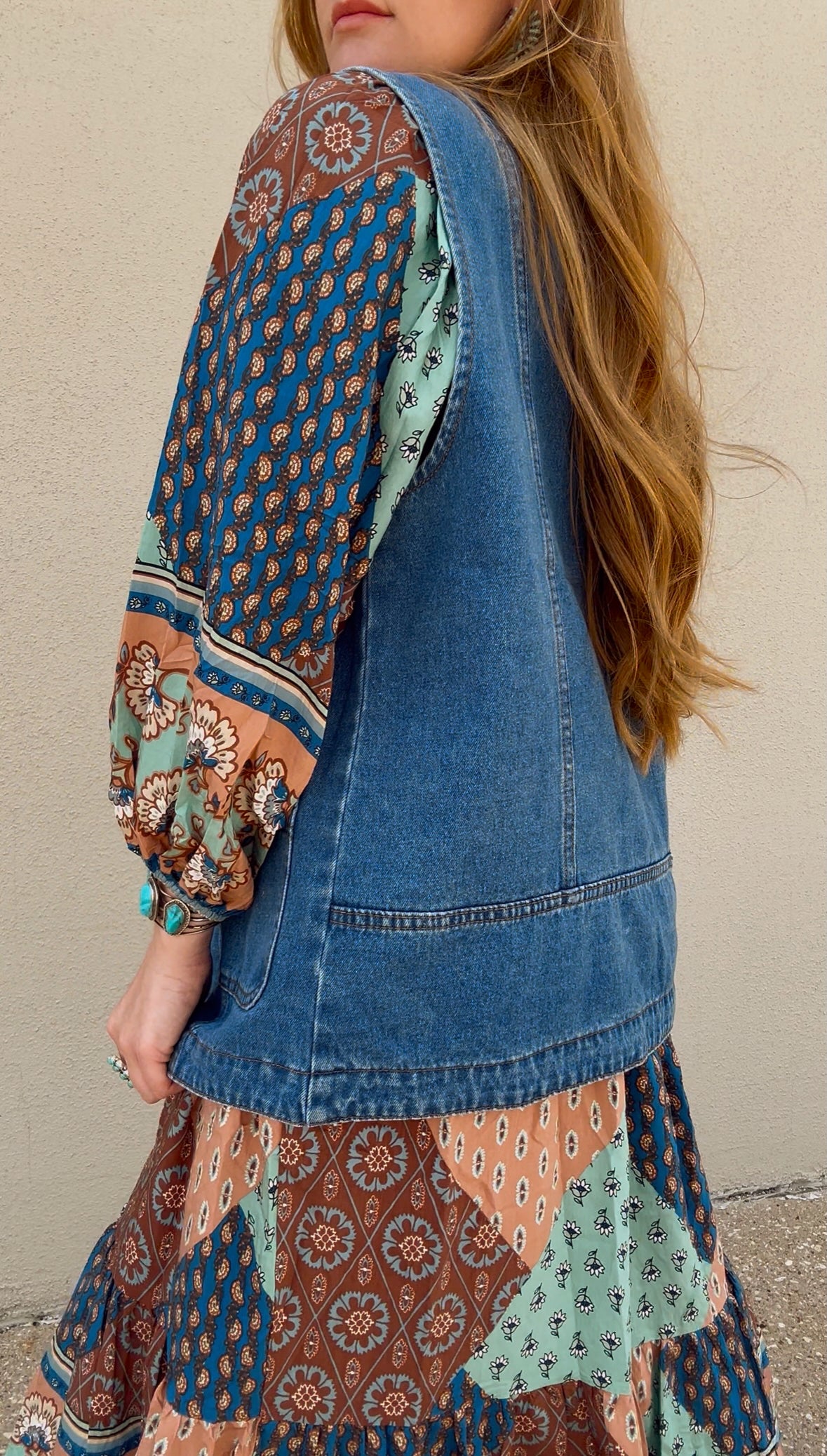 Lorrie Oversized Denim Vest