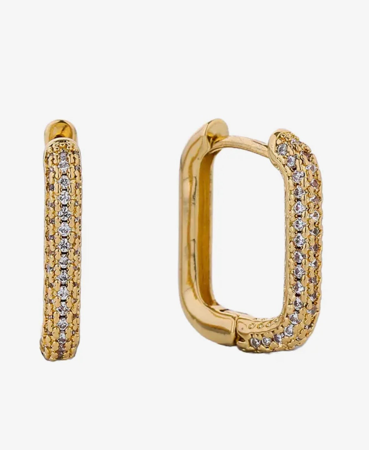 Everyday Gold Hoops (Square)