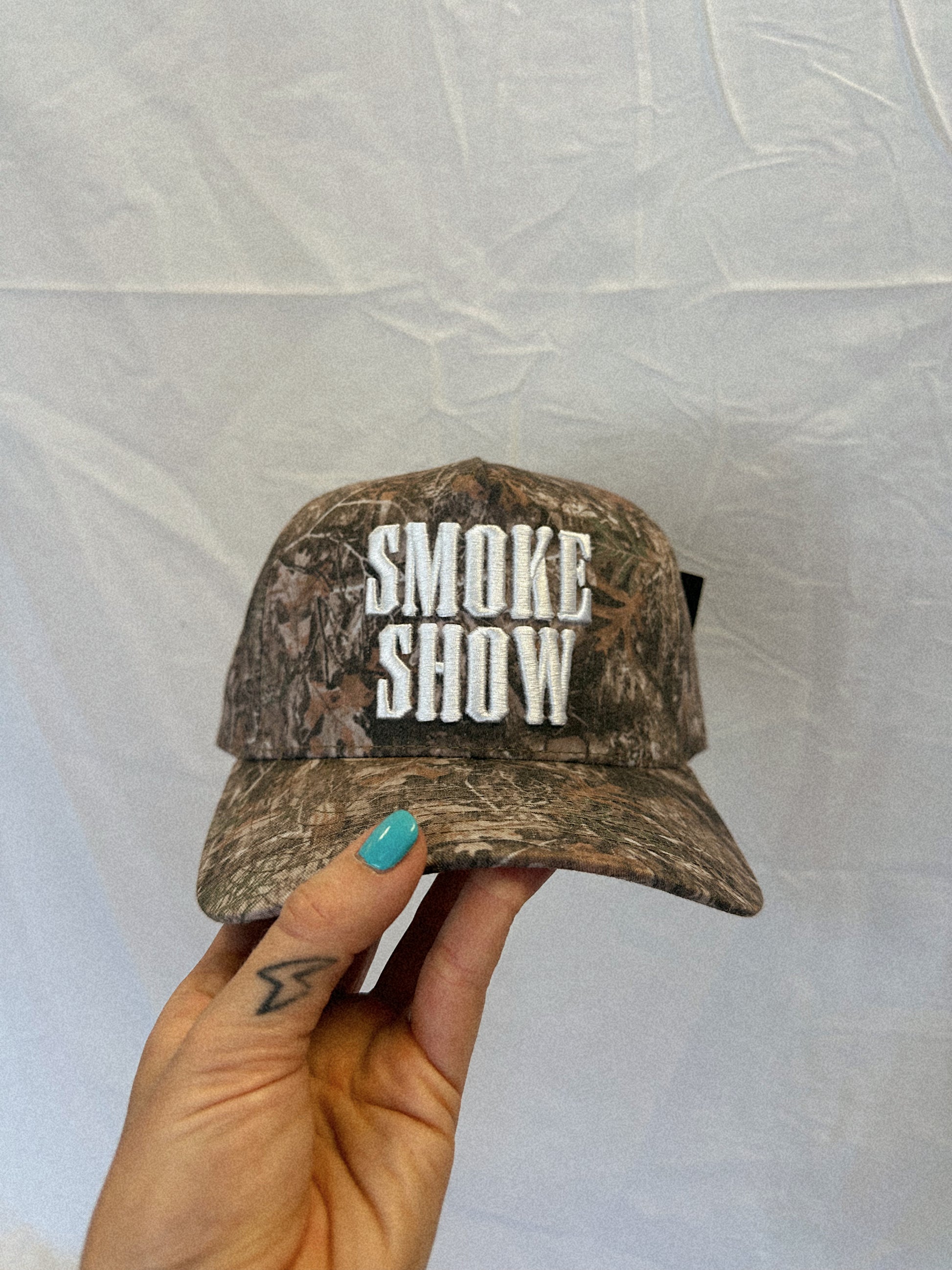 Smoke Show Camo Trucker