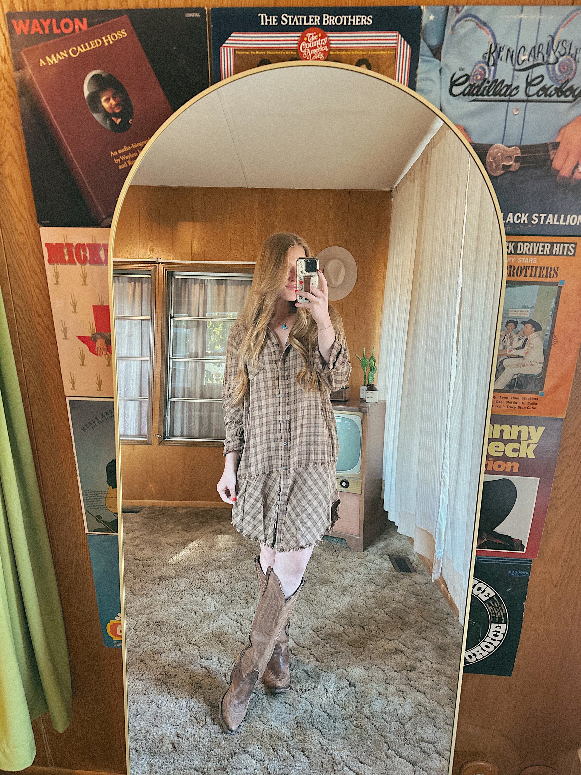 Red River Flannel Shirt Dress