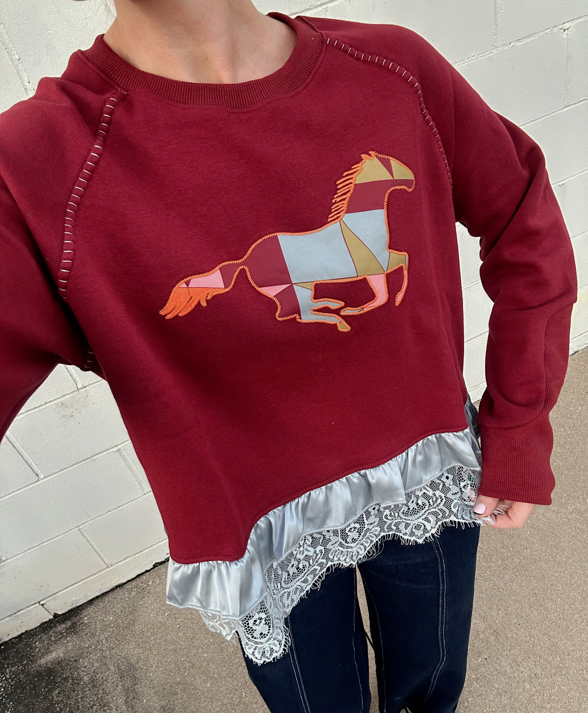 Maroon Mustang Pullover