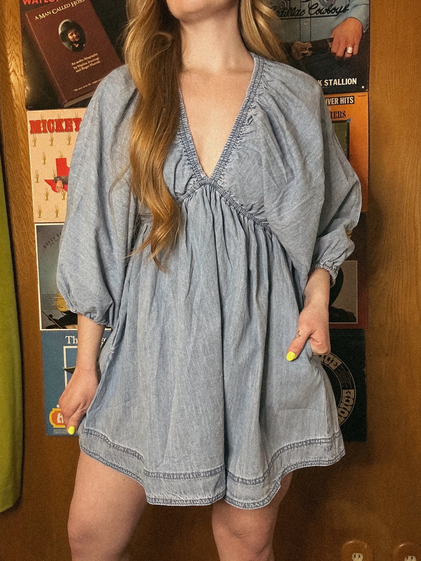 Magnolia denim chambray dress