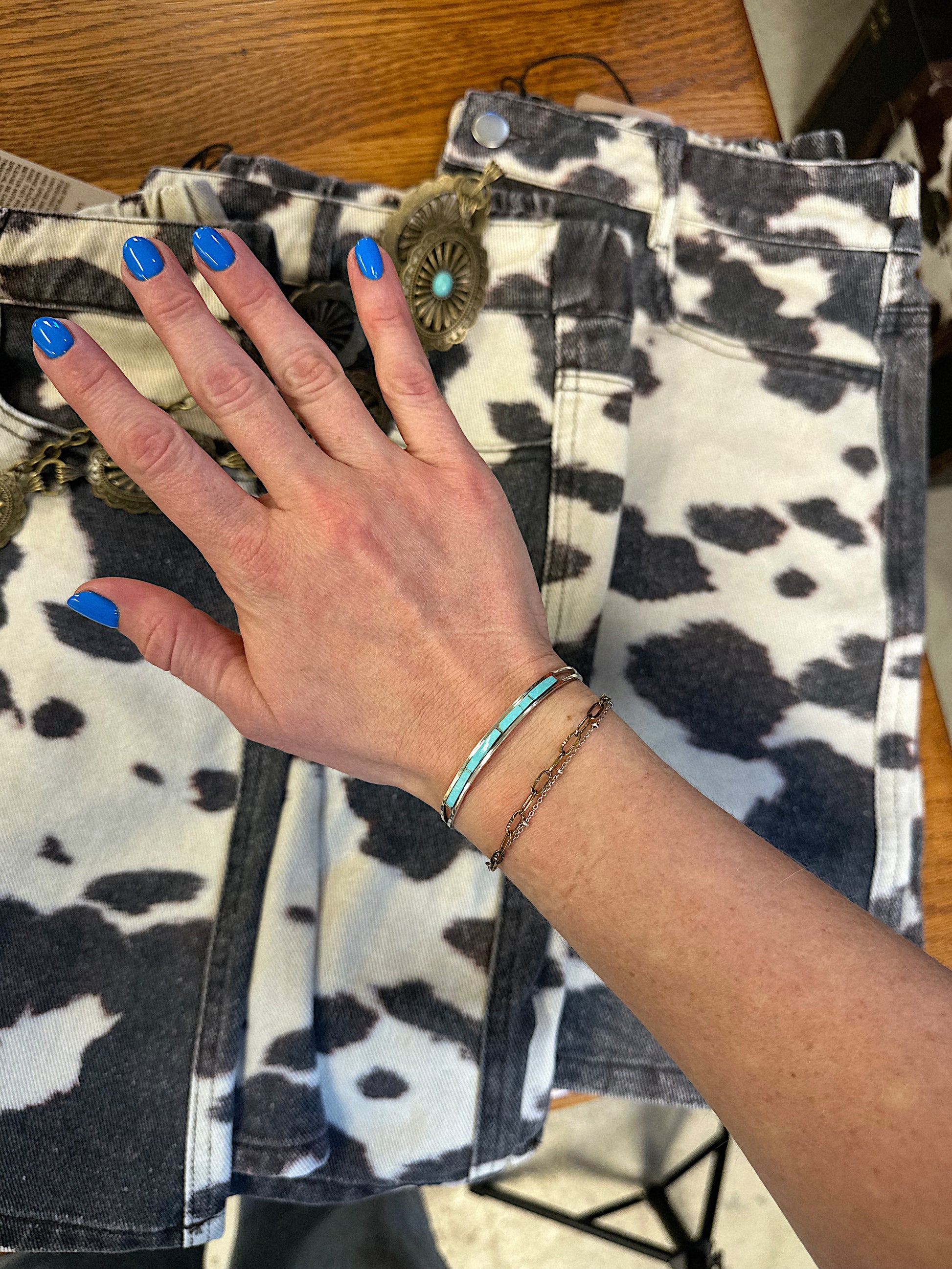 Skinny Kingman Turquoise Cuff