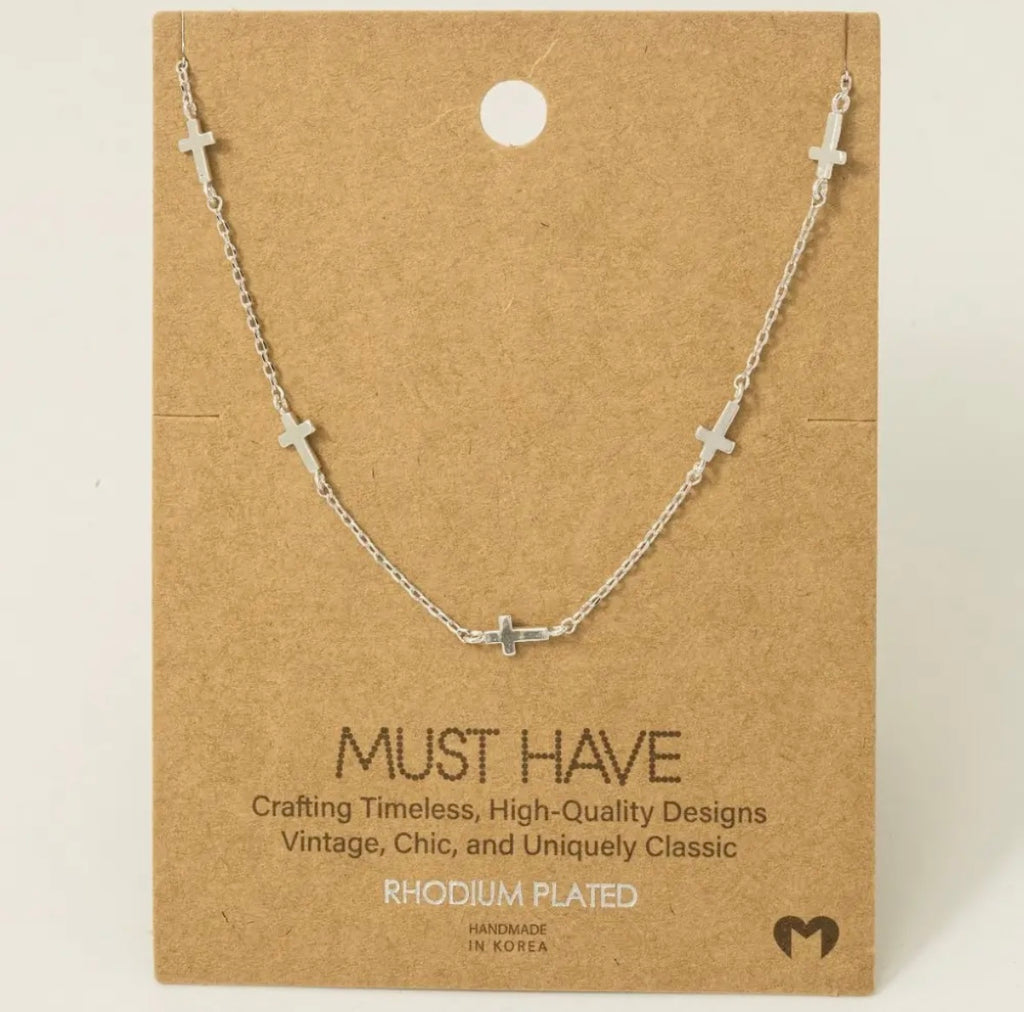 Single Chain Cross Necklace