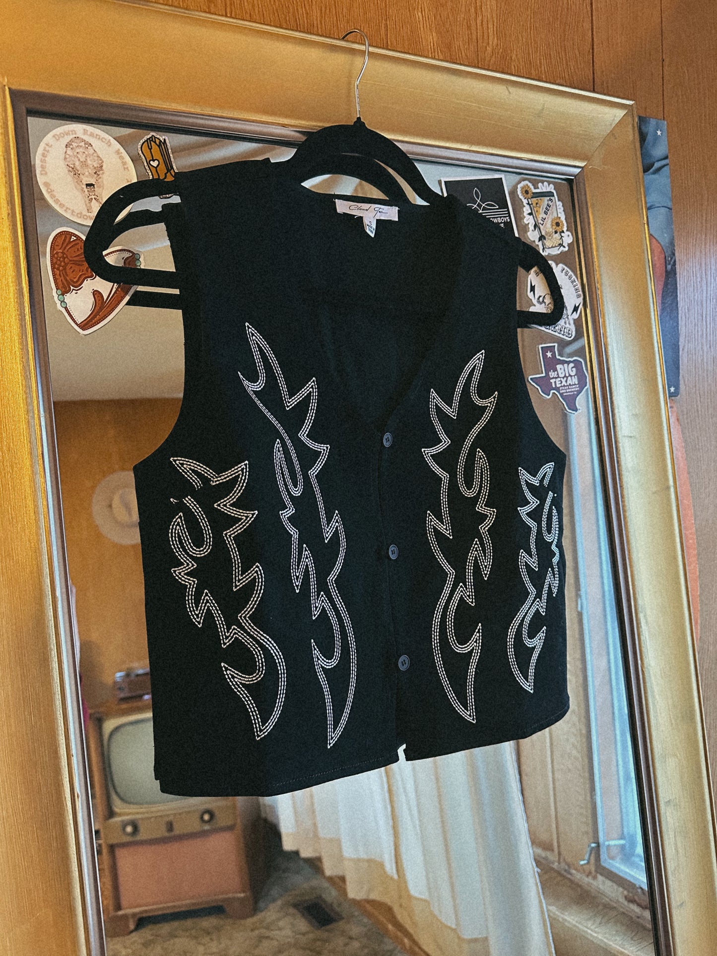 Lucky Seven embroidered vest