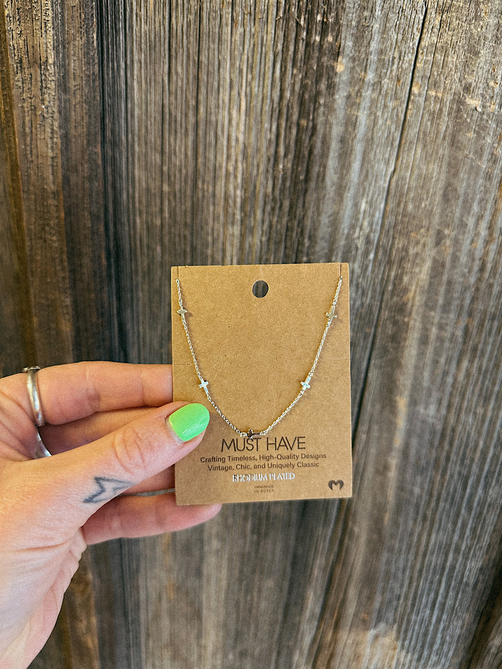 Single Chain Cross Necklace