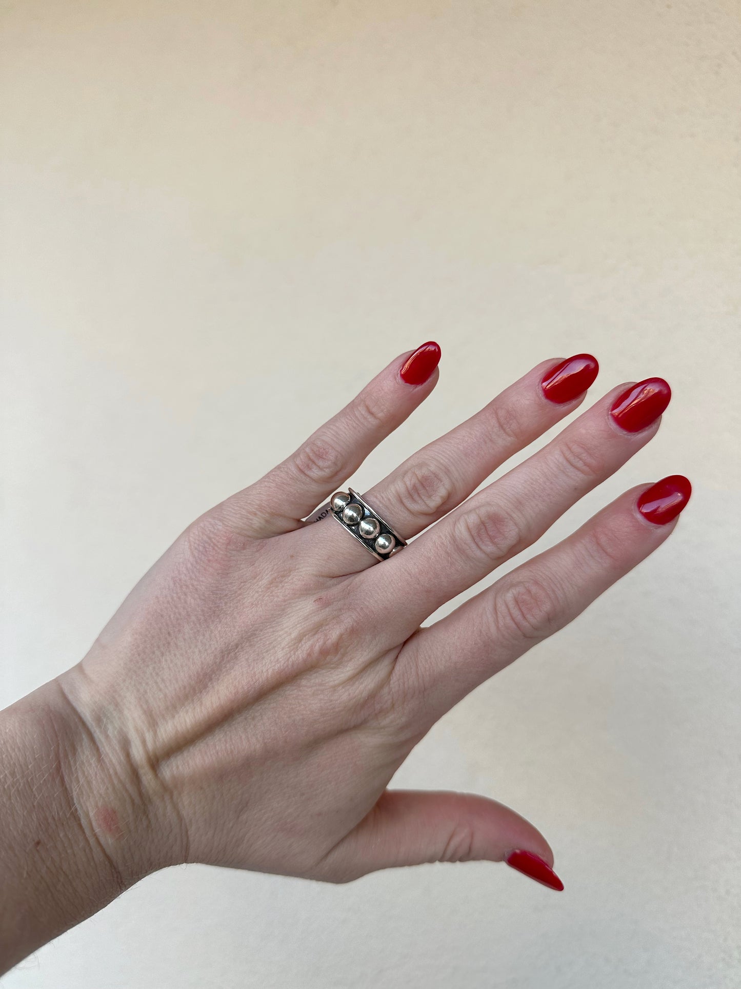 Sterling Silver Beaded Ring