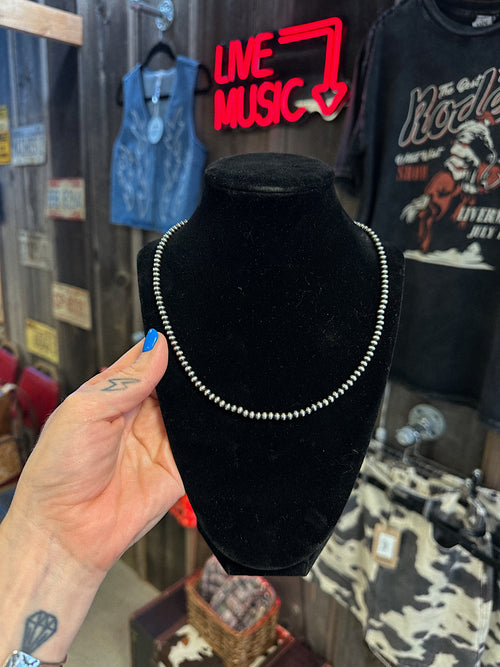 4mm 20” Sterling Silver Pearls