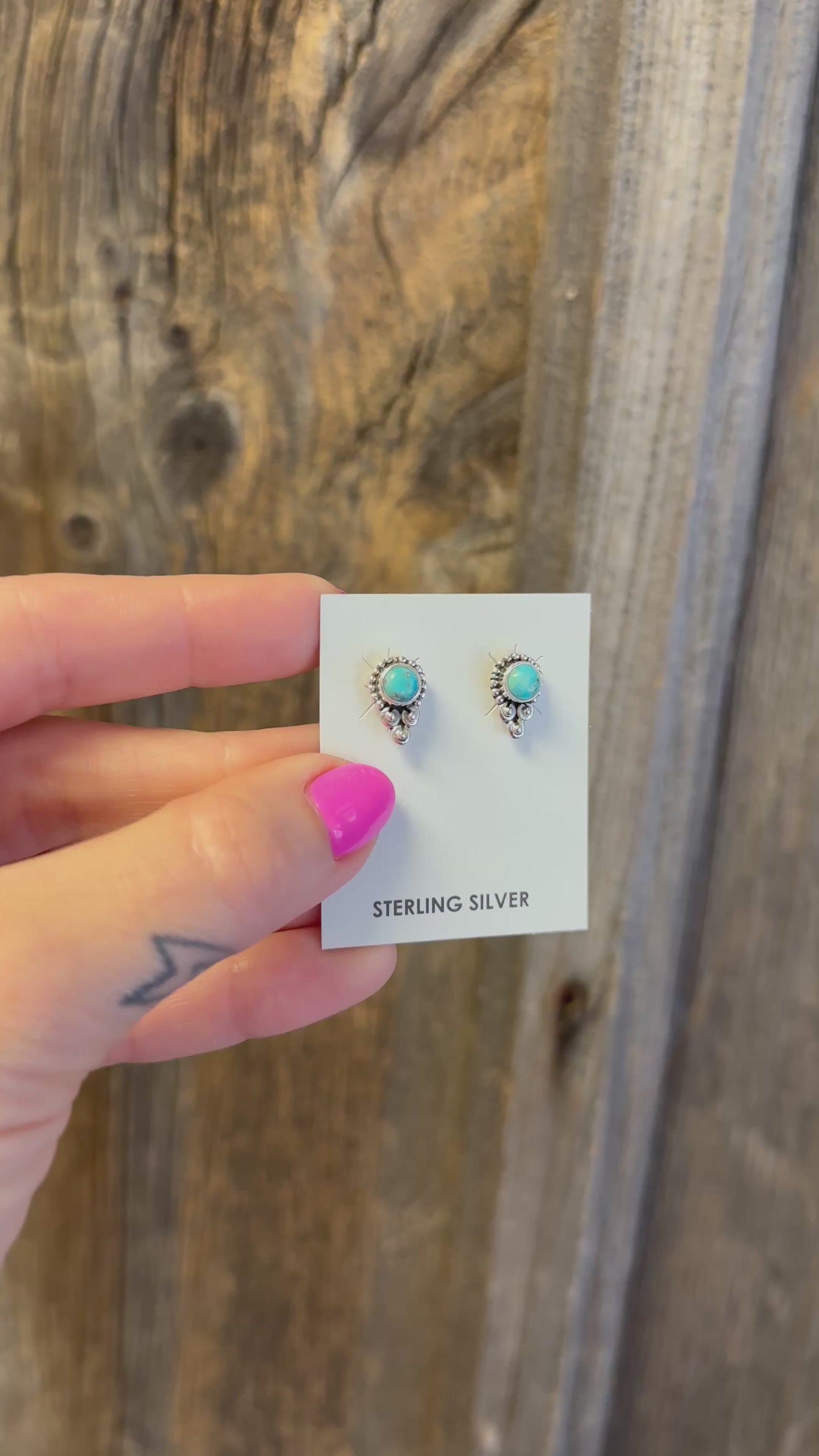 Kingman Turquoise Teardrop Studs